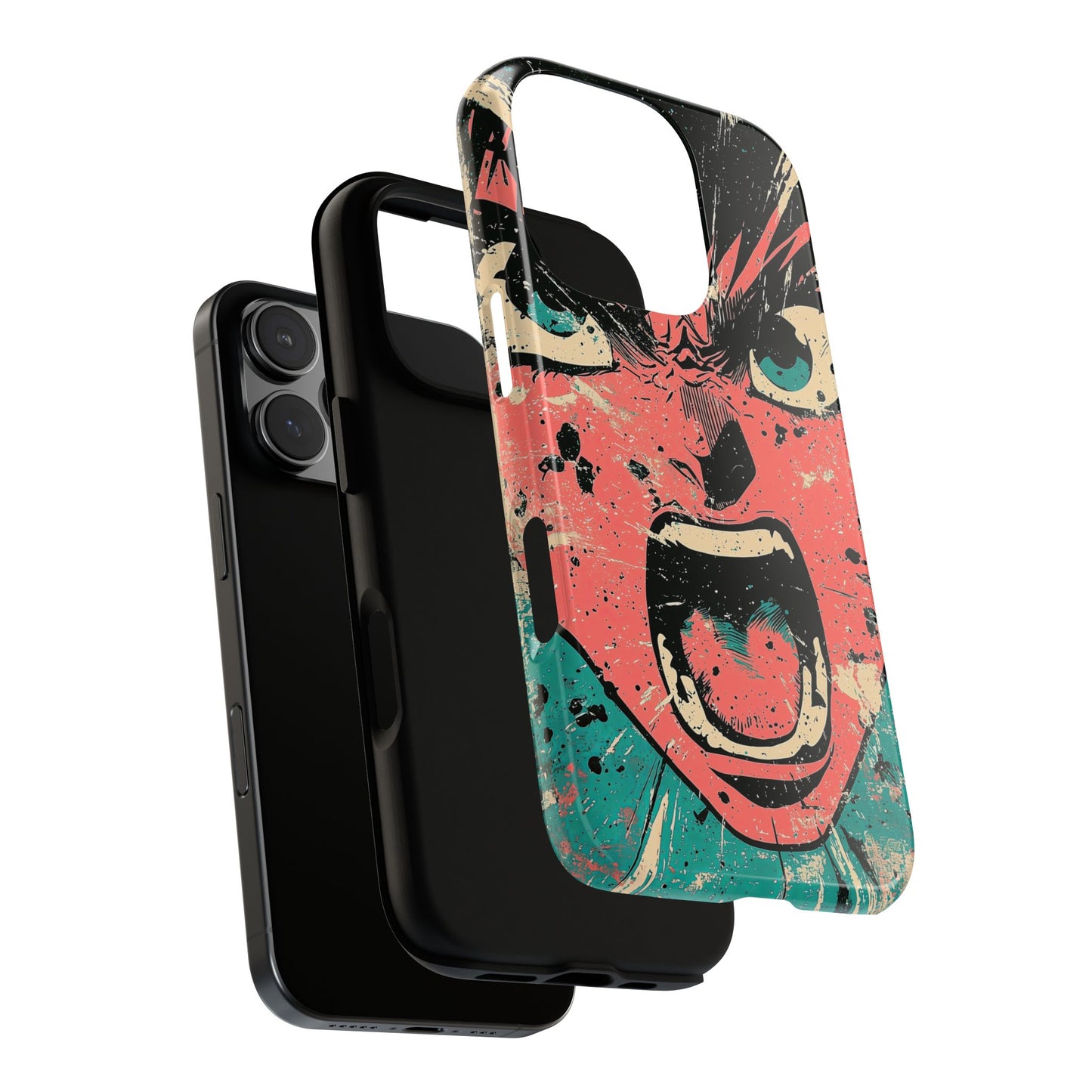Rage Unleashed | Retro Scream Manga Phone Case for iPhone, Samsung & Pixel