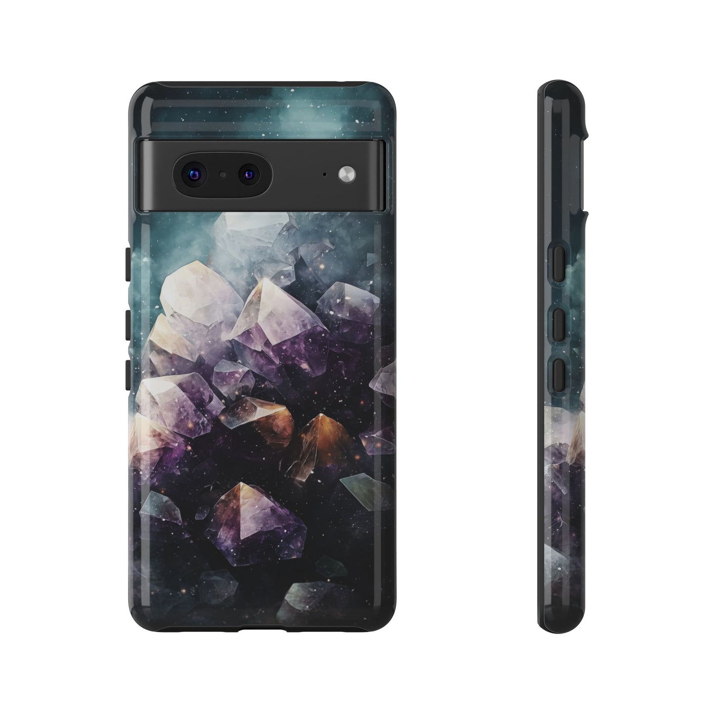Galactic Amethyst Stones Phone Case for iPhone, Samsung & Google Pixel