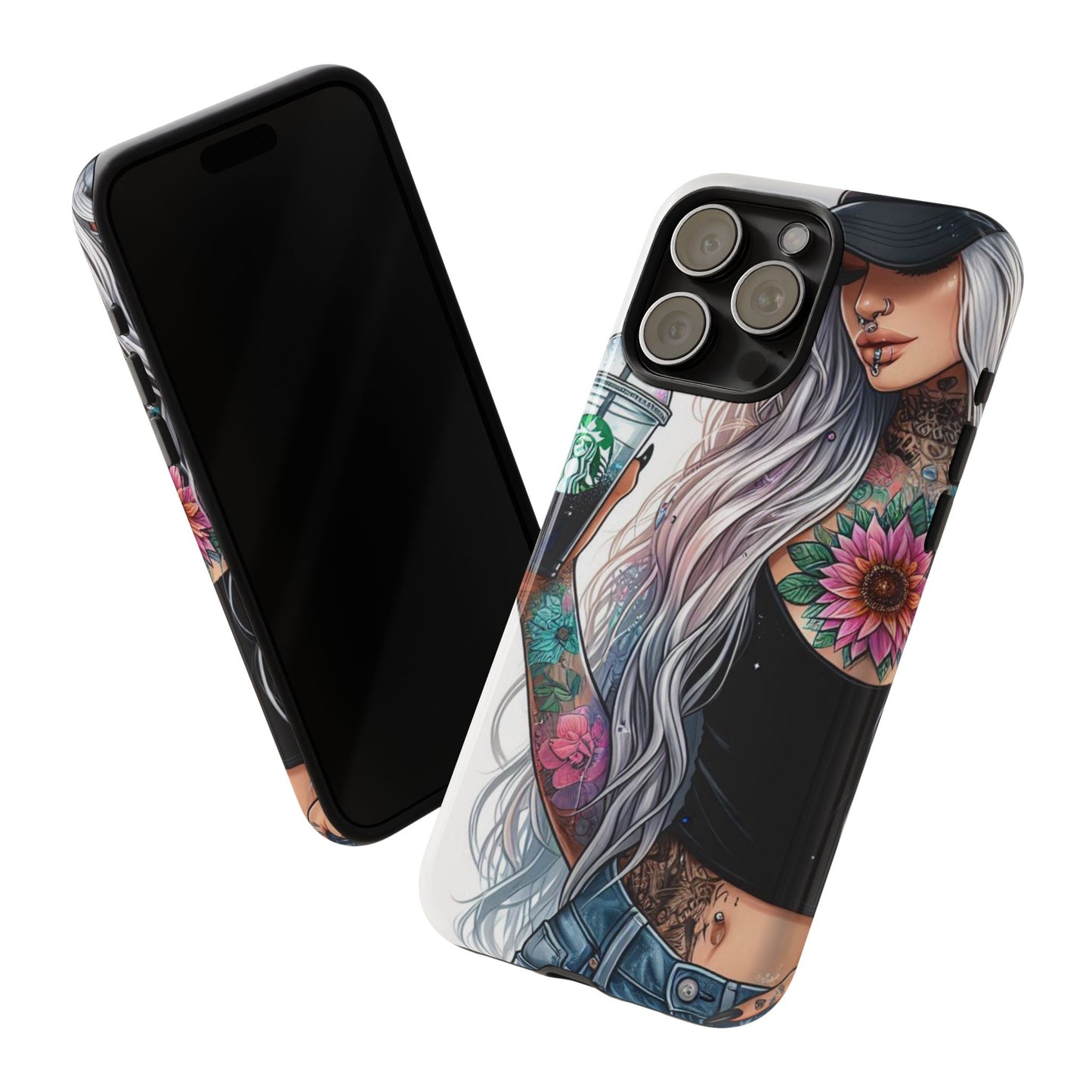 Tattooed Coffee Queen – Edgy Urban Aesthetic Mobile Cover