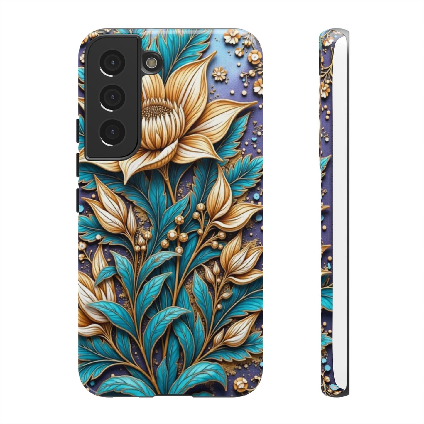 Golden Chrysanthemum: Floral Stained Glass Masterpiece