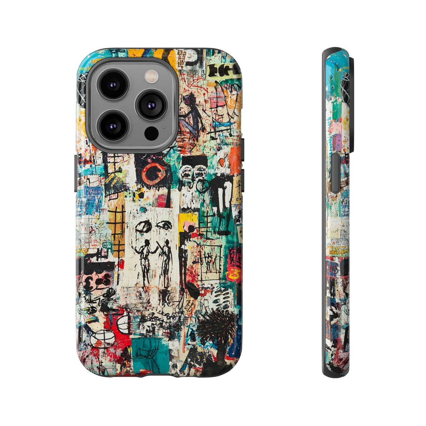 Basquiat Phone Cover – Artistic Modern Graffiti Style - iPhone, Samsung & Google Pixel Cover - Artistic Painting Case, Art Lover Gift