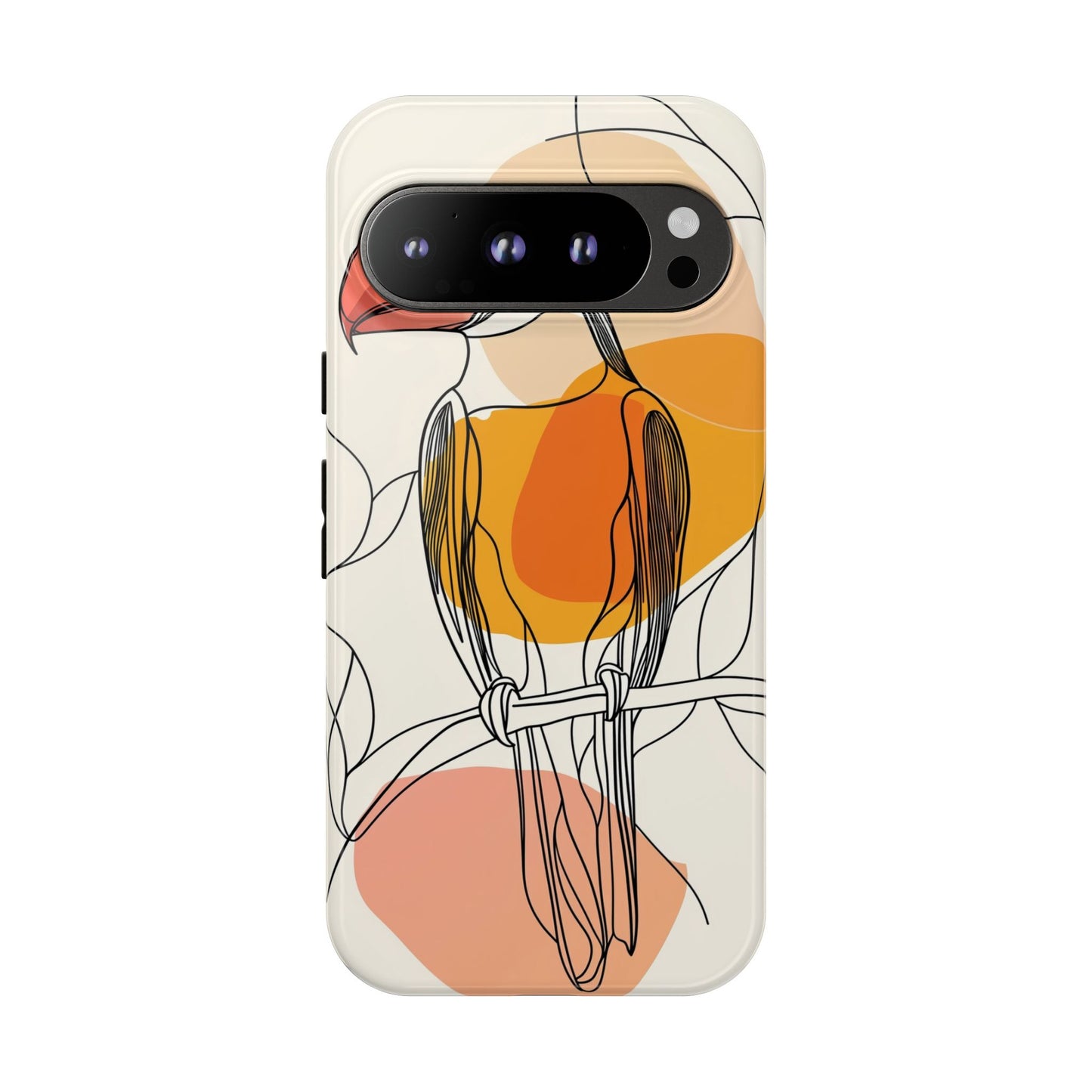 Tropical Lines: Abstract Toucan Art Phone Case for iPhone, Samsung & Pixel