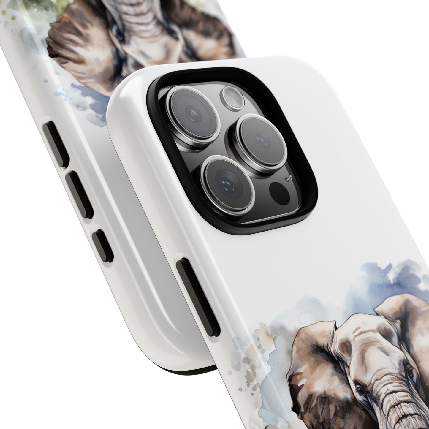 Majestic Watercolor Elephant Mobile Cover – Artistic Wildlife Design