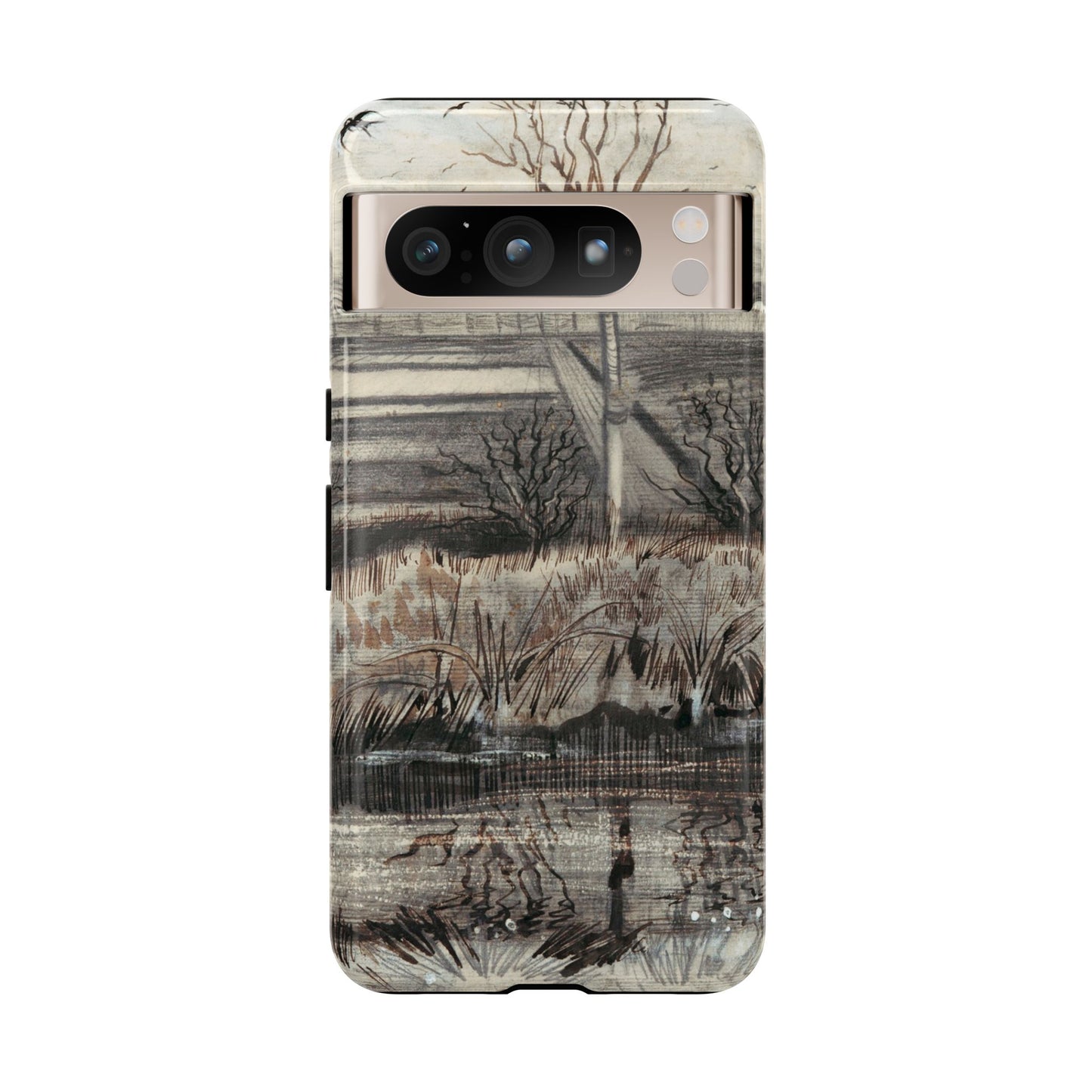 Vincent Van Gogh Lake Painting Phone Case - iPhone, Samsung, Google Pixel - Artistic Impressionist Cover