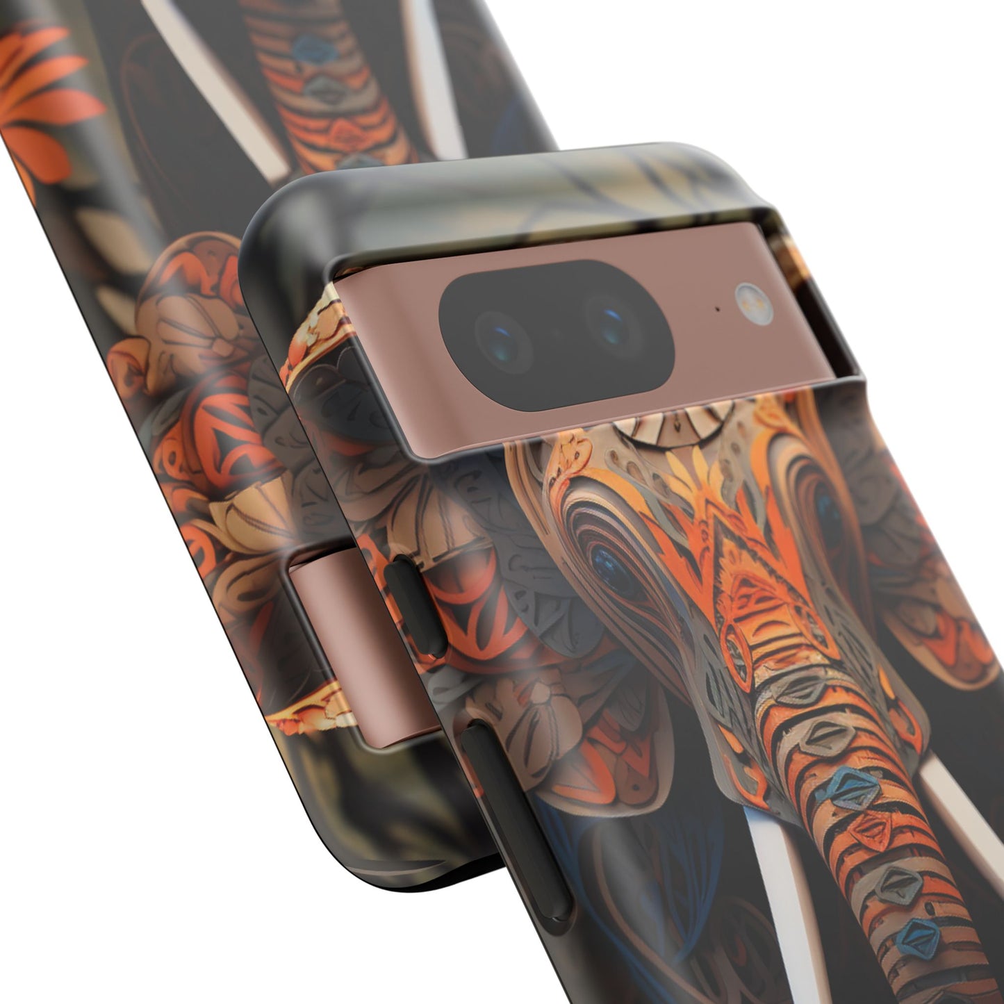 Elegant Artistic Elephant Mobile Cover – Intricate Paper-Cut Design