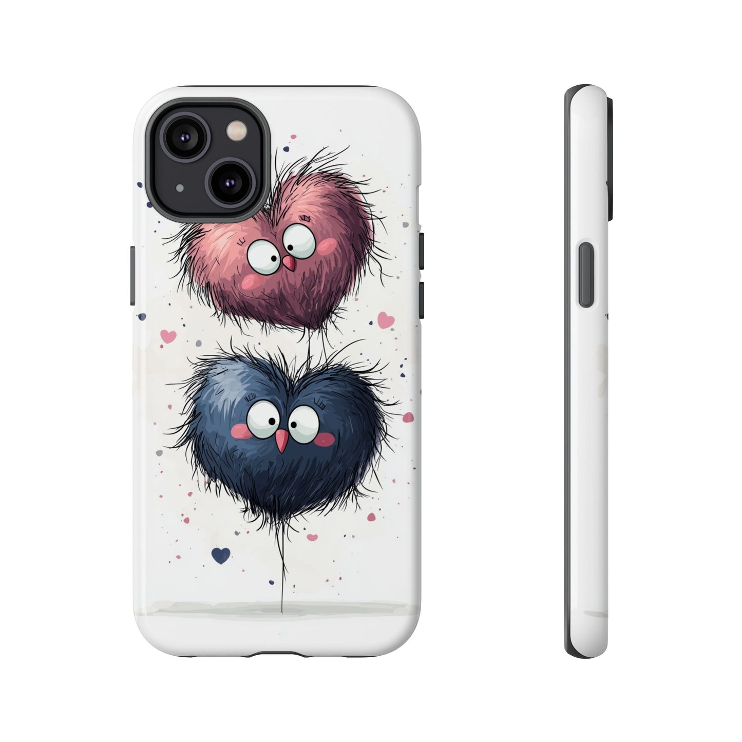 Fluffy Love Duo - Cute Anime Phone Case for iPhone, Samsung, Google Pixel