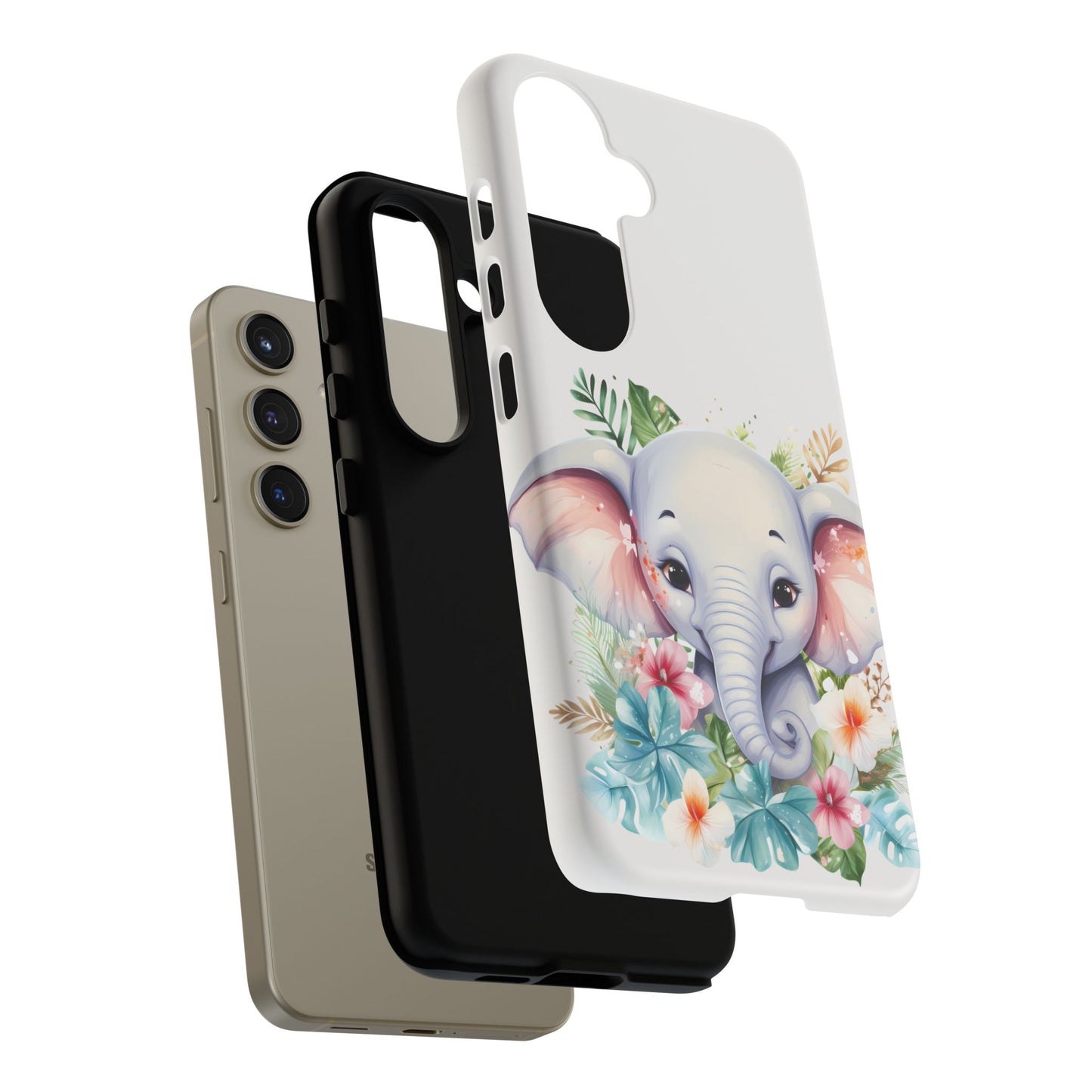 Adorable Baby Elephant Mobile Cover – Floral Fantasy Art