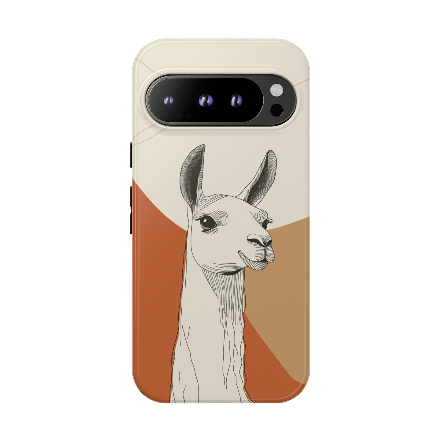 Desert Calm: Minimalist Llama Art Print Phone Case for iPhone, Samsung & Pixel