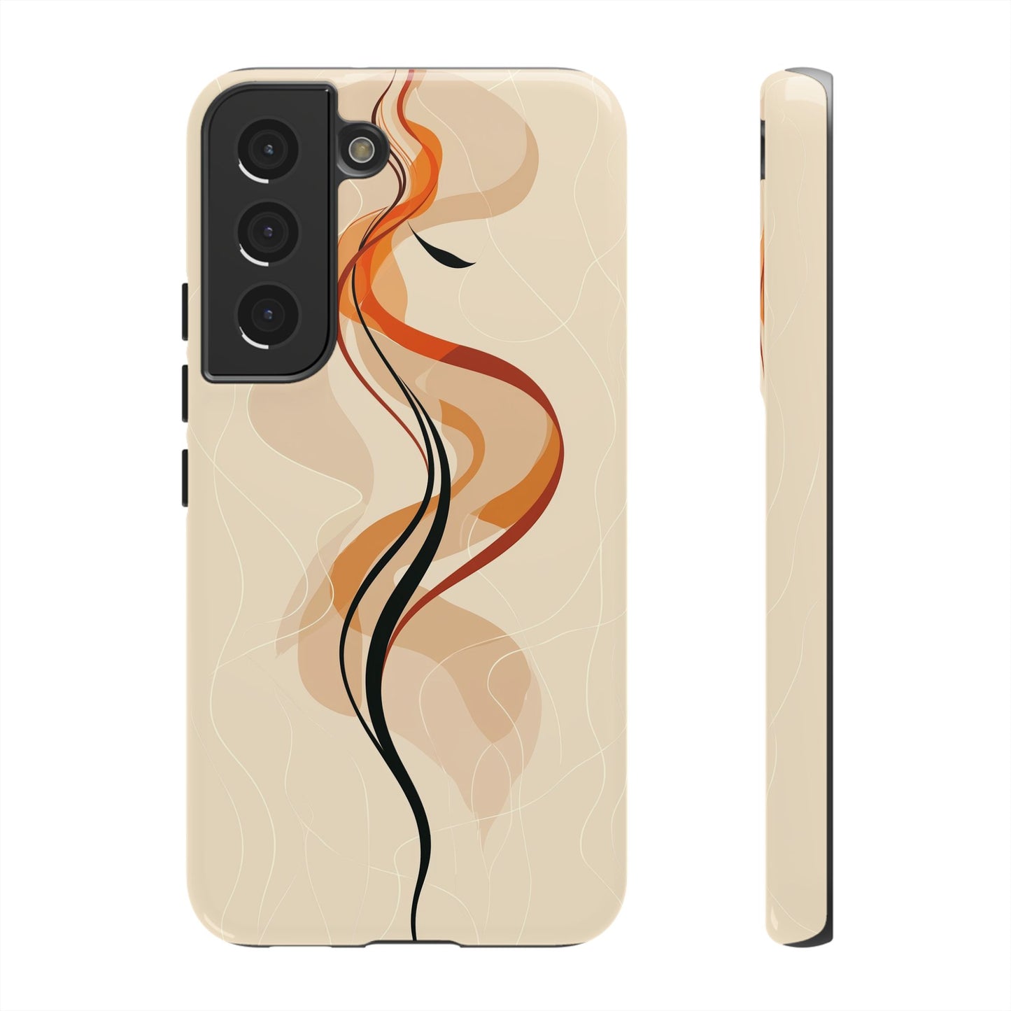 Feminine Flame: Abstract Grace Phone Case for iPhone, Samsung & Pixel