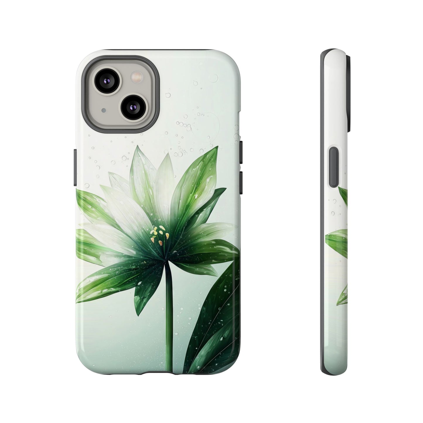 Dew Kissed Green Lotus Phone Case | Refreshing Botanical Design for iPhone, Pixel & Samsung