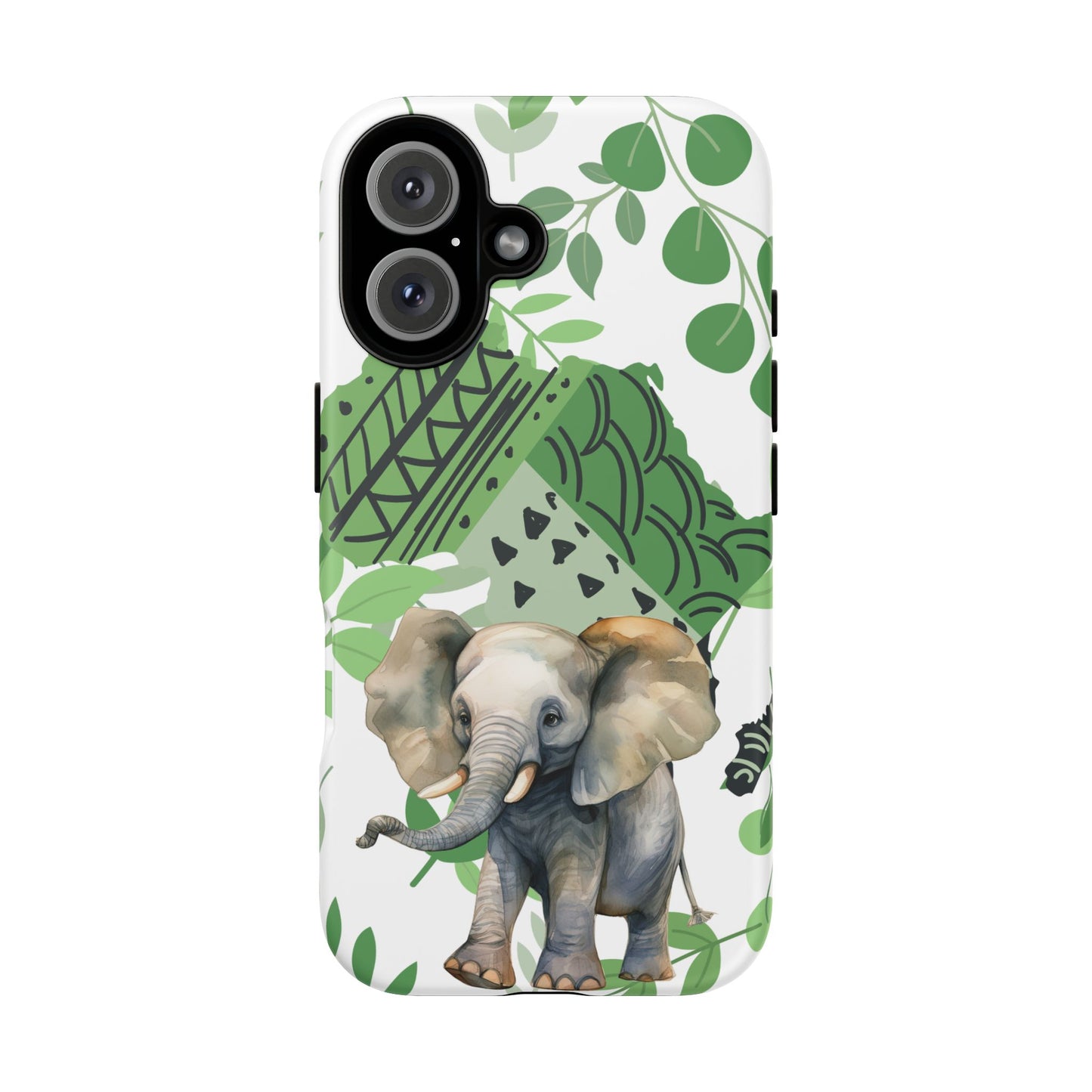 Playful Baby Elephant Mobile Cover – Tropical Boho Art