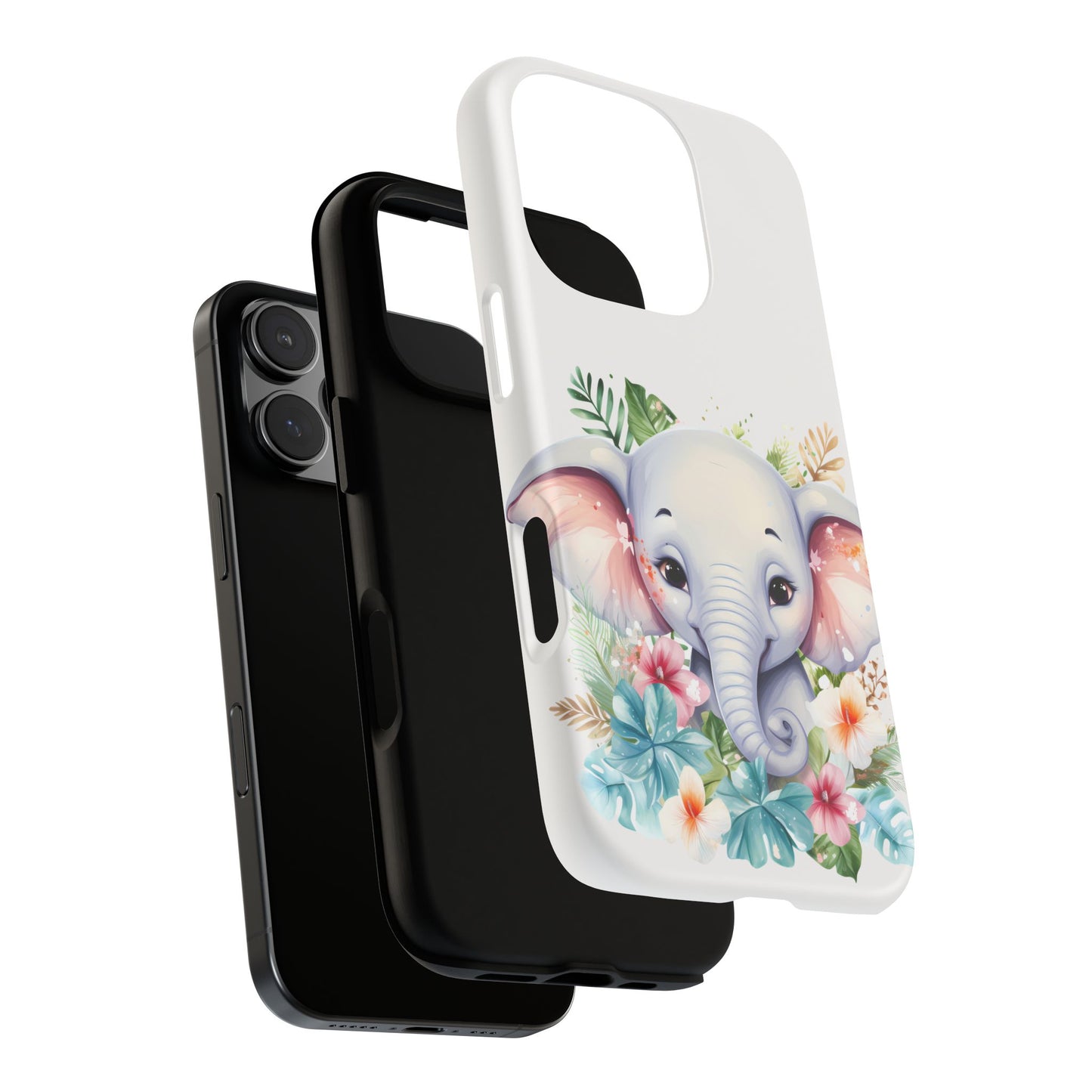 Adorable Baby Elephant Mobile Cover – Floral Fantasy Art