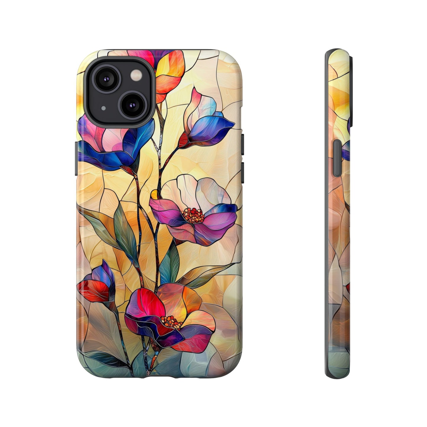 Pastel Garden – Dreamlike Stained Glass Phone Case for iPhone, Samsung & Pixel