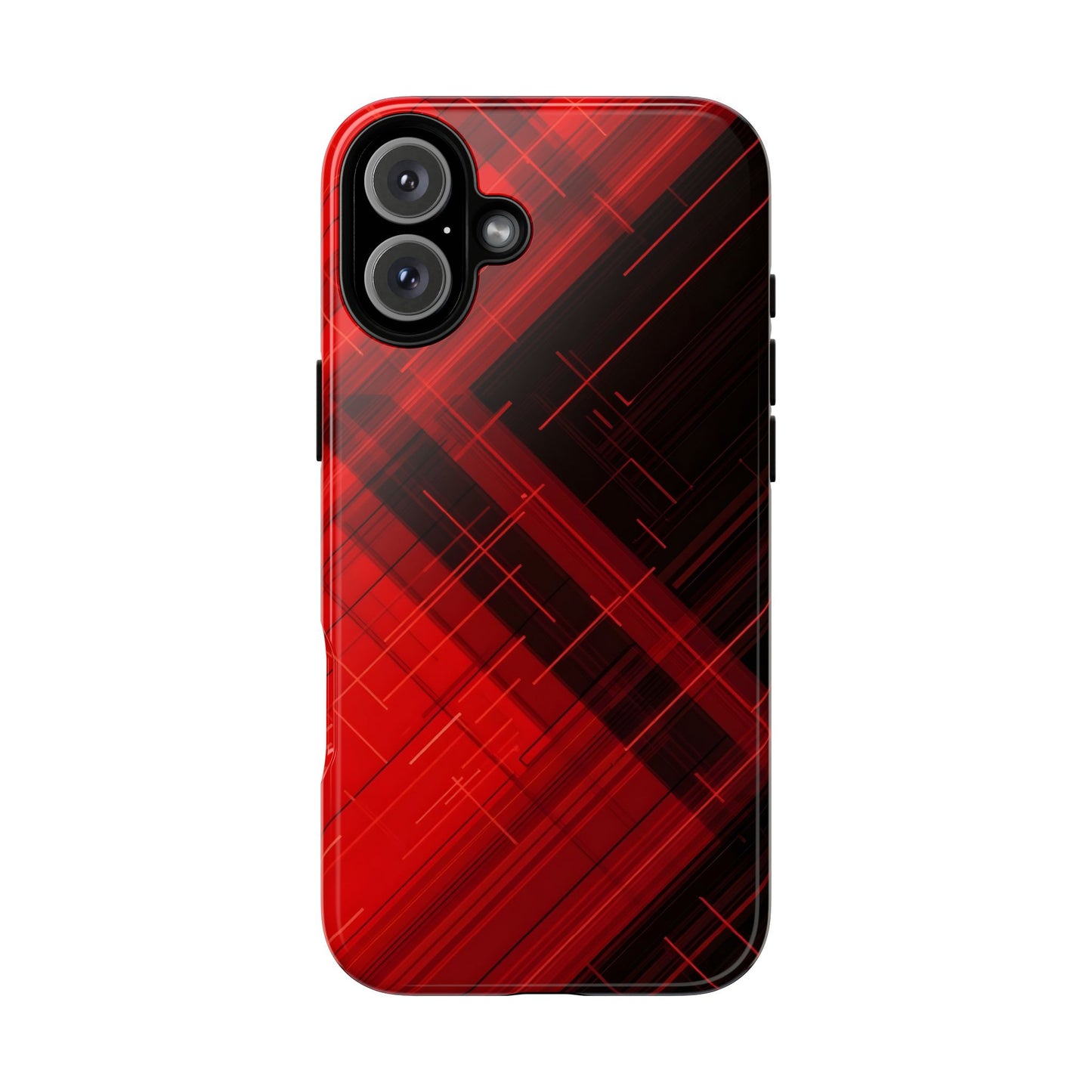 Abstract Red and Black Geometric Pattern