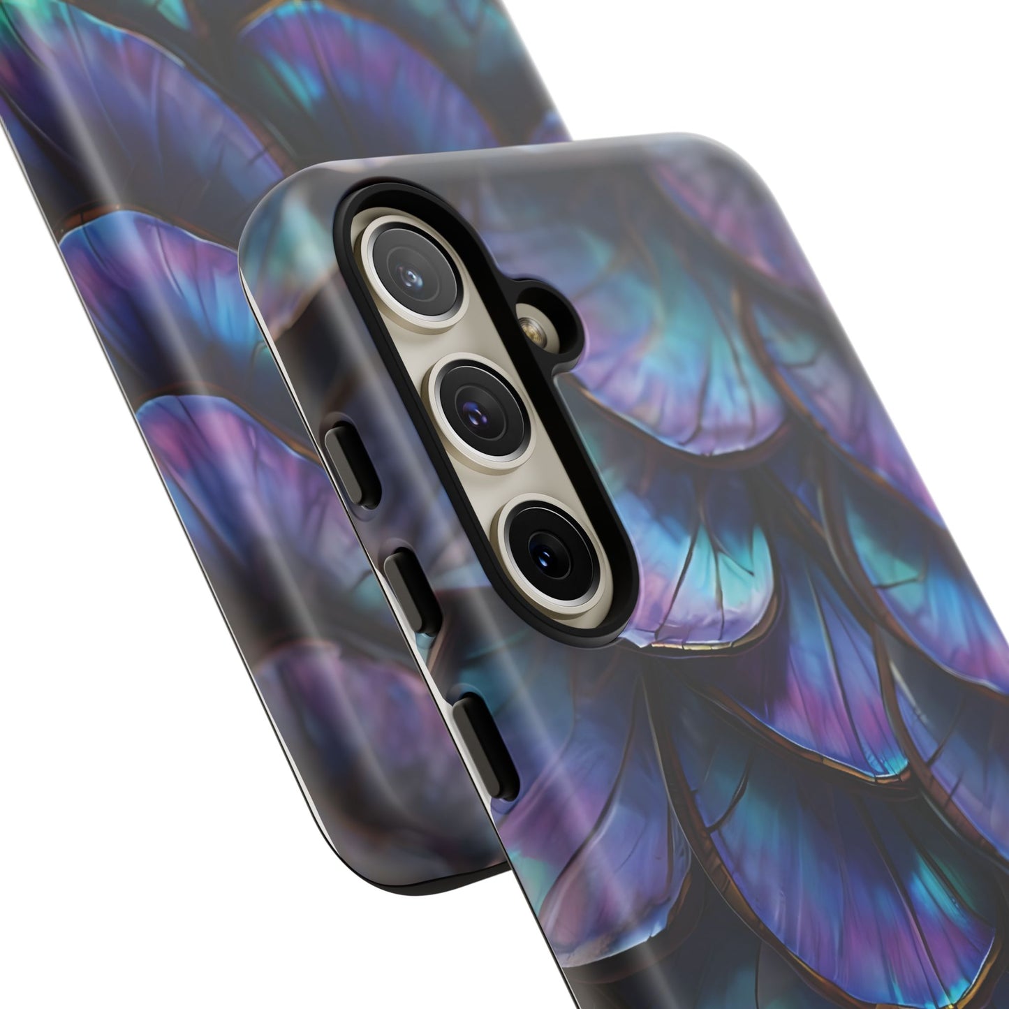 Abstract Macro Shot of Iridescent Butterfly Fish Scales Phone Case Design