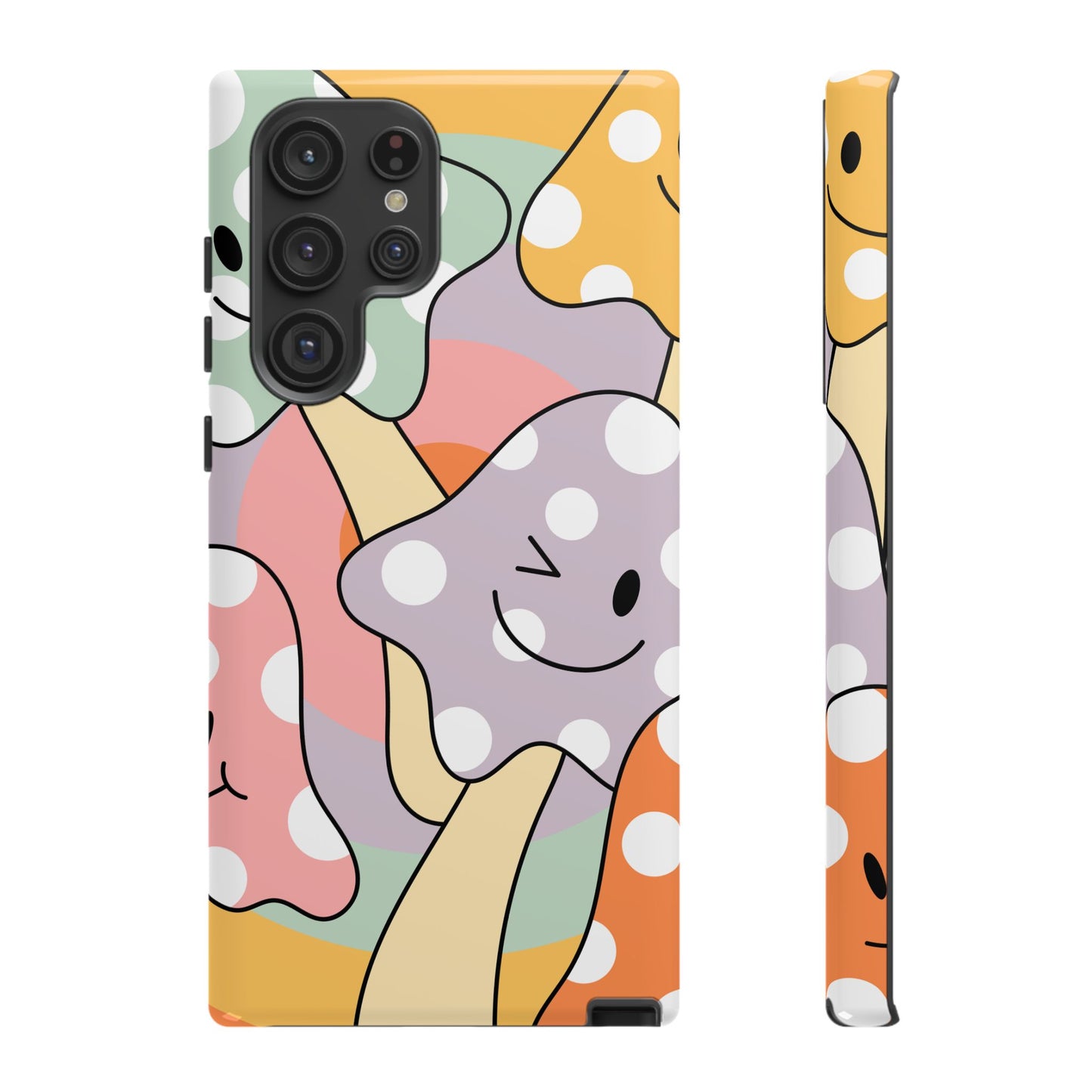 Retro Smiley Mushroom Phone Case β Cute 70s Aesthetic for iPhone, Samsung & Google Pixel