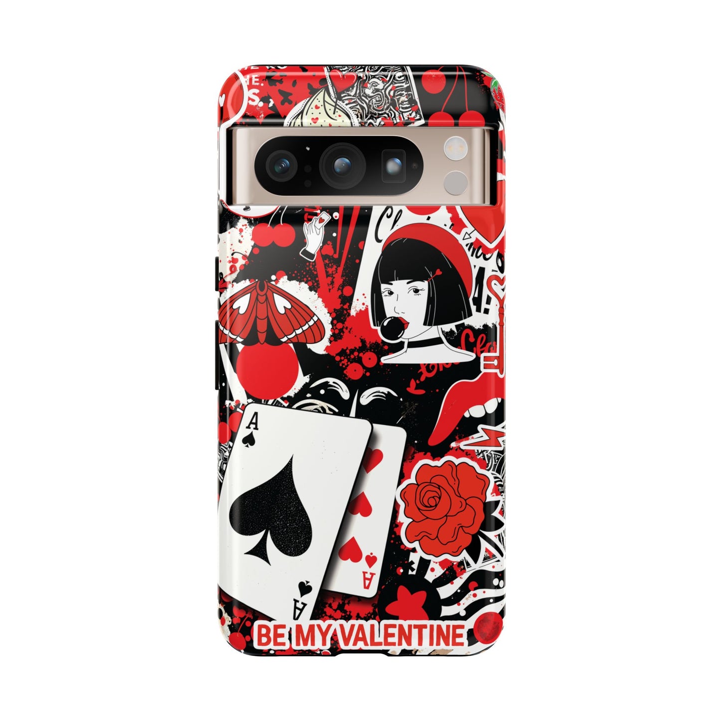Bold Red & Black Ace Card Phone Case
