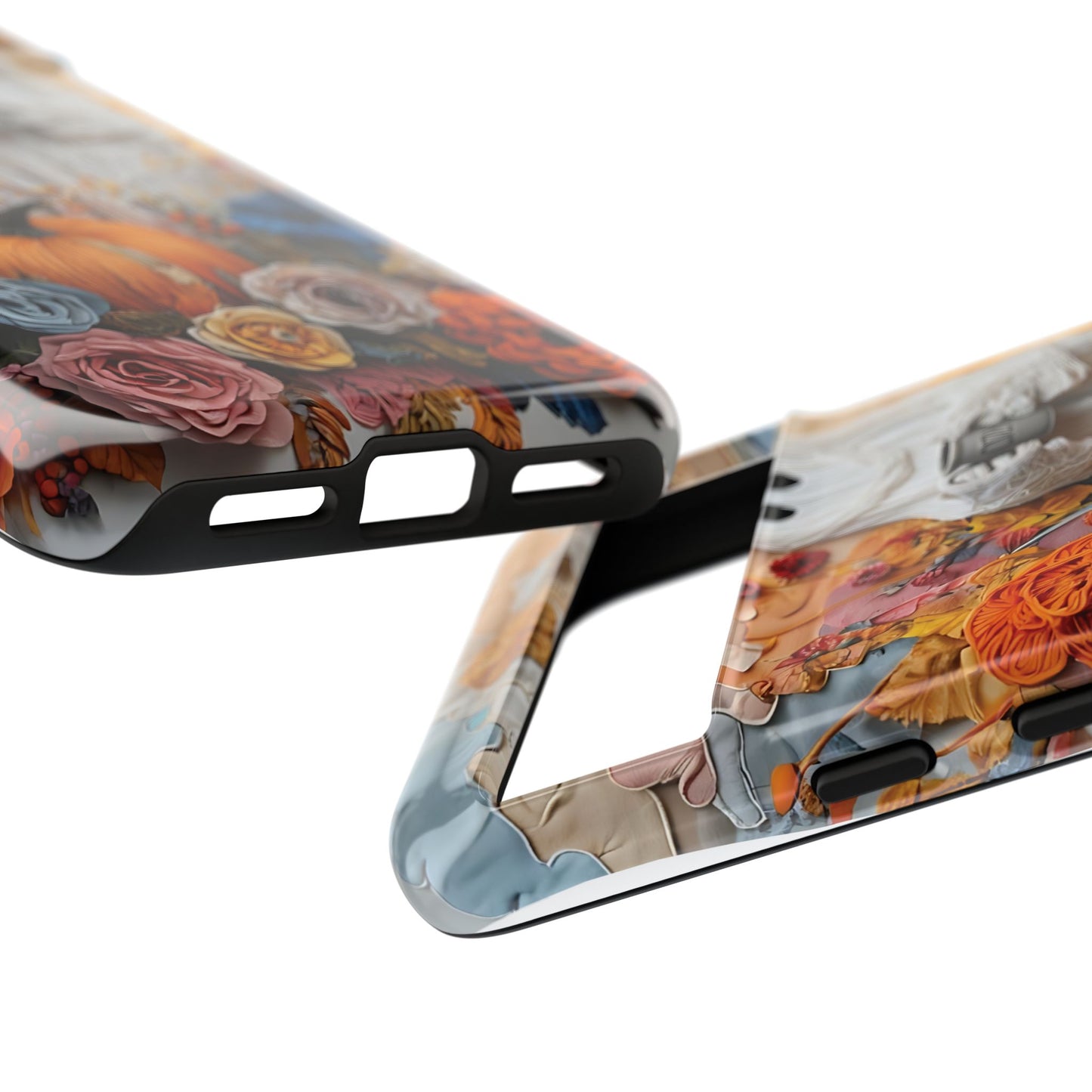 Colorful Whimsical Artwork of Ghost in Autumn Scene phone case design.