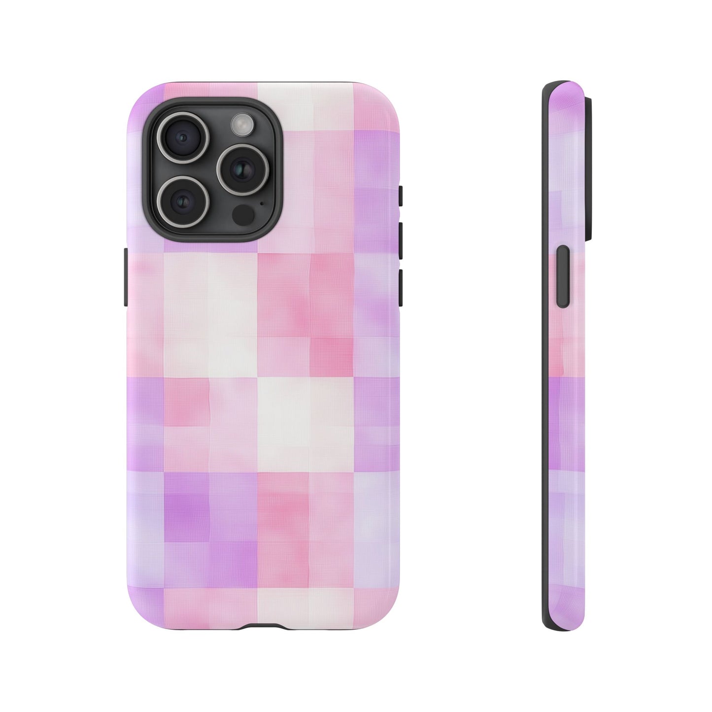 Kawaii Gingham Pastel Phone Case for iPhone, Samsung, Google Pixel