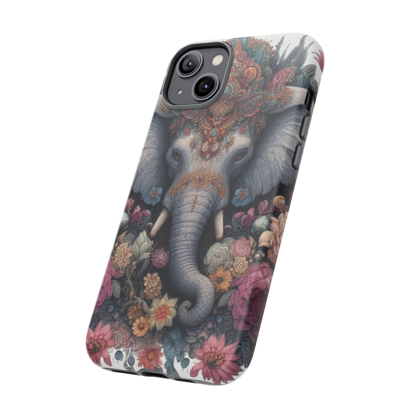 Regal Ornate Elephant Mobile Cover – Majestic Bohemian Art