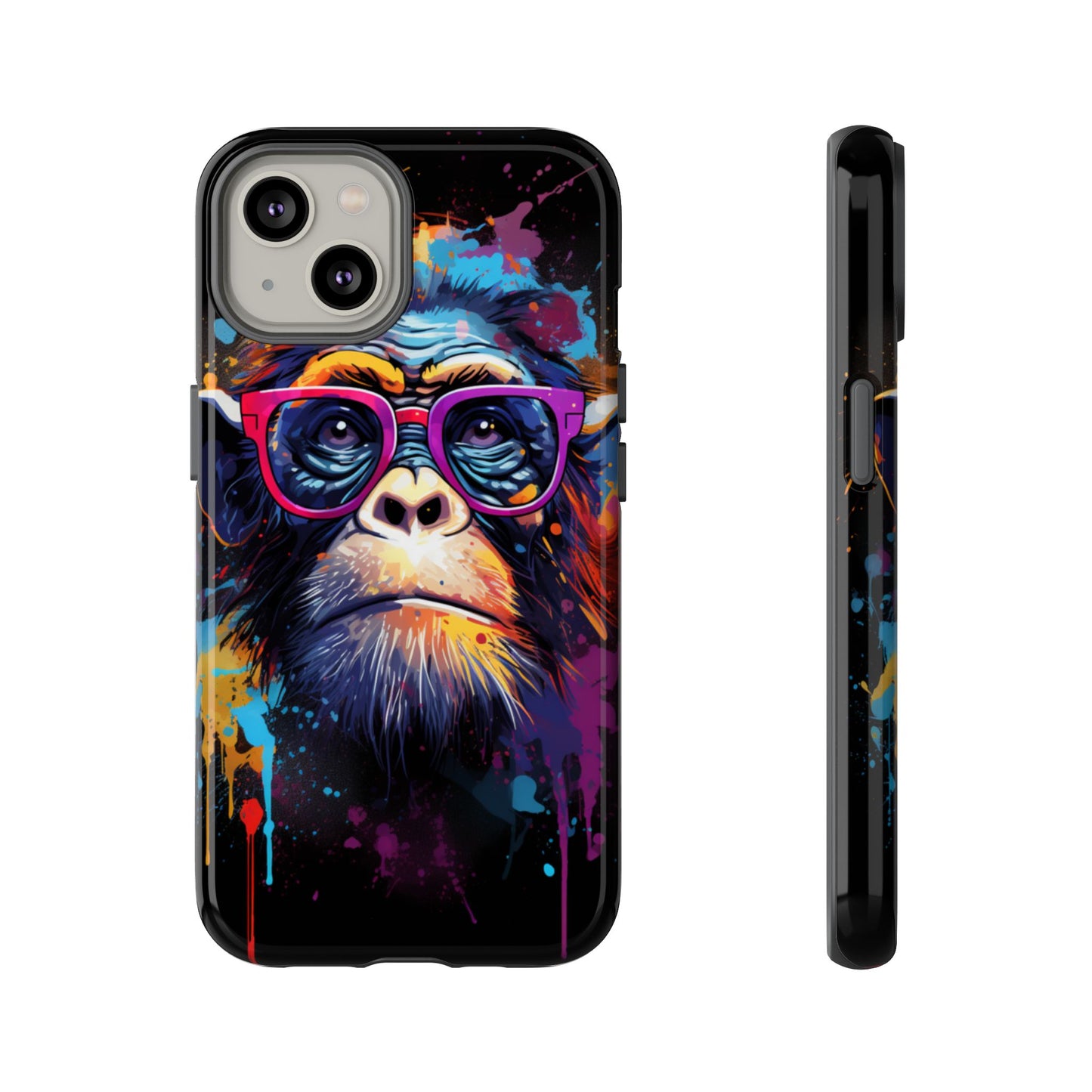 Grafitti Monkey Print Phone Case - iPhone, Samsung & Google Pixel Cover - Artistic Phone Case, Animal Lover Gift