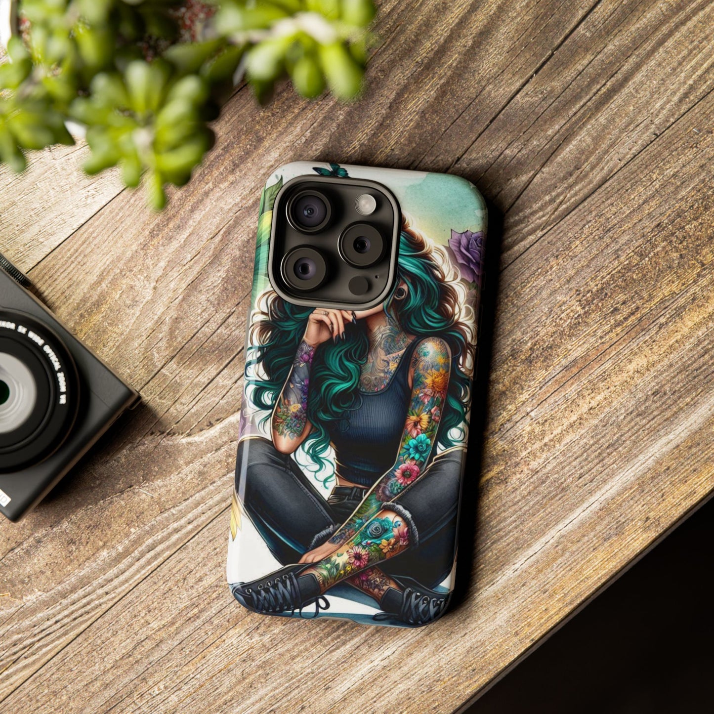 Urban Wildflower – Edgy Tattooed Beauty Mobile Cover