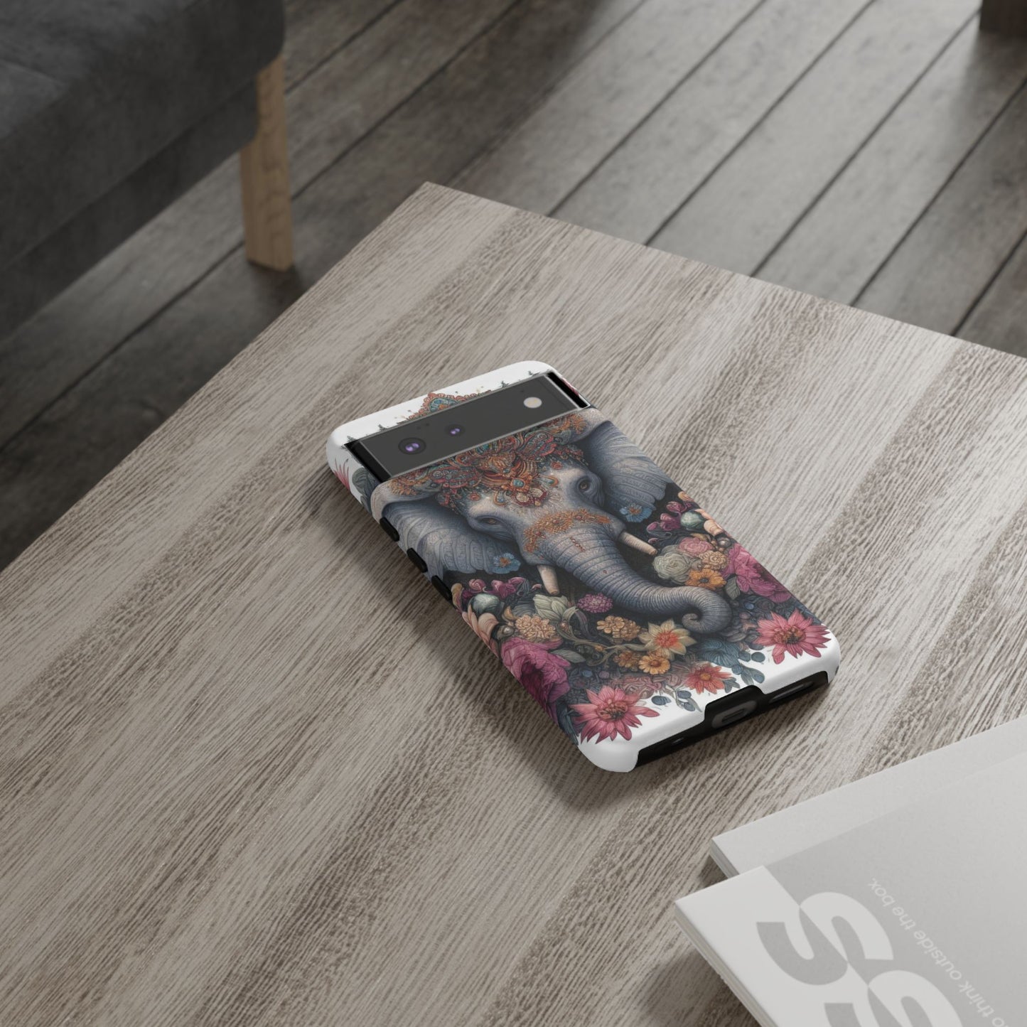 Regal Ornate Elephant Mobile Cover – Majestic Bohemian Art