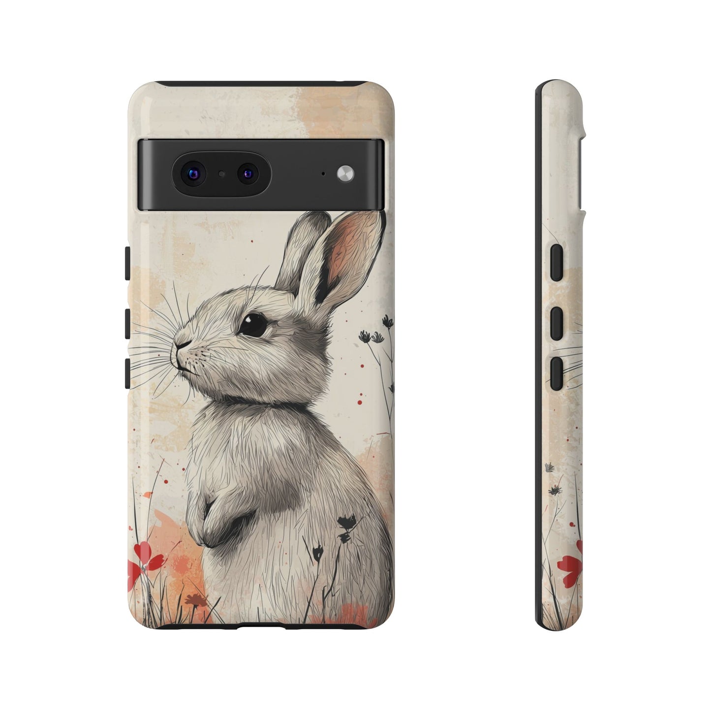 Curious Meadow: Gentle Rabbit Phone Case for iPhone, Samsung & Pixel