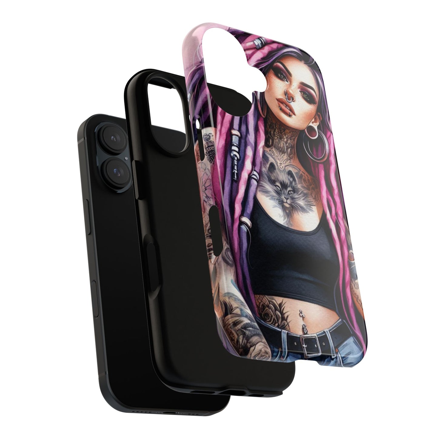 Tattooed Rebel – Gothic Cat Spirit Mobile Cover