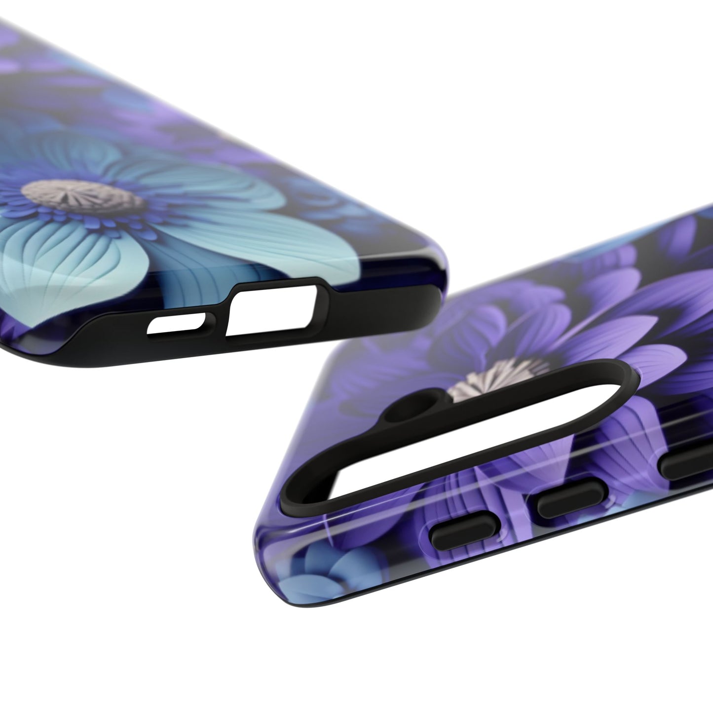 Royal Blue Floral Phone Case – Elegant & Luxurious Design