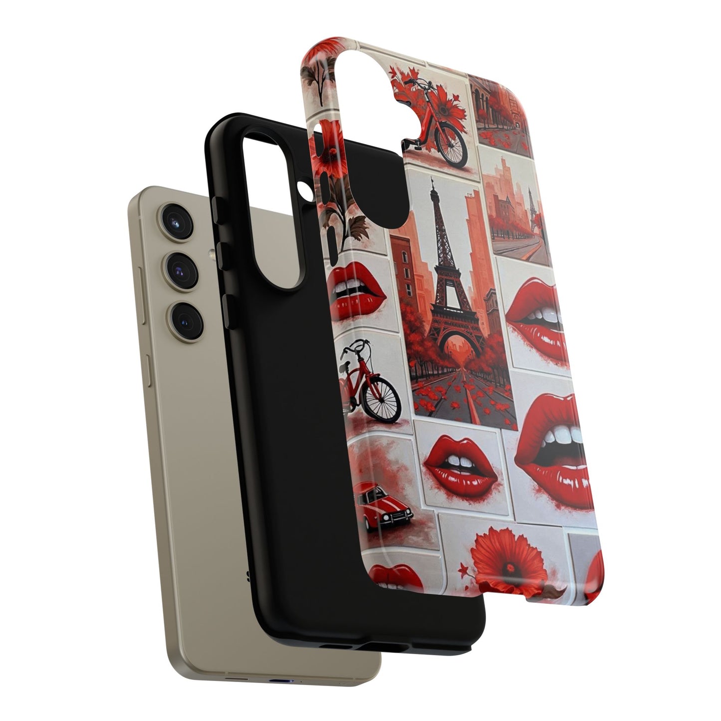 Red Lips & Eiffel Tower Phone Case