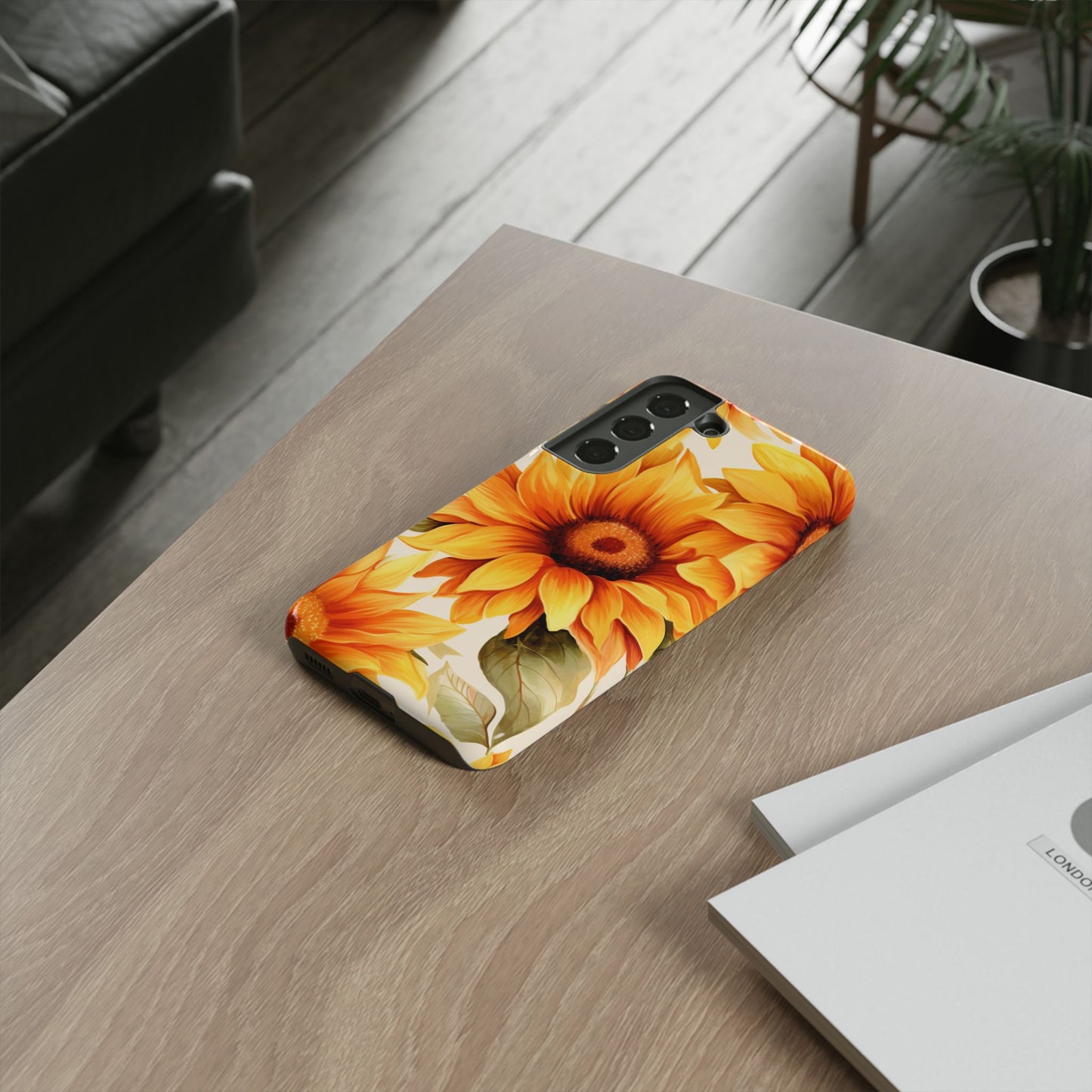 Golden Sunflower Glow Mobile Case – Radiant & Elegant