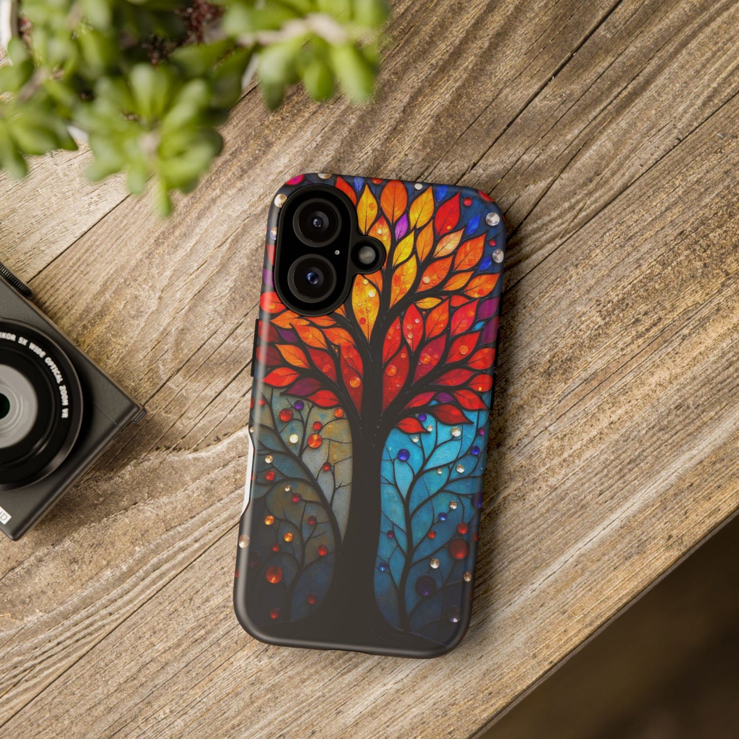 Stained Glass Tree: Vibrant Elegance for Your Case