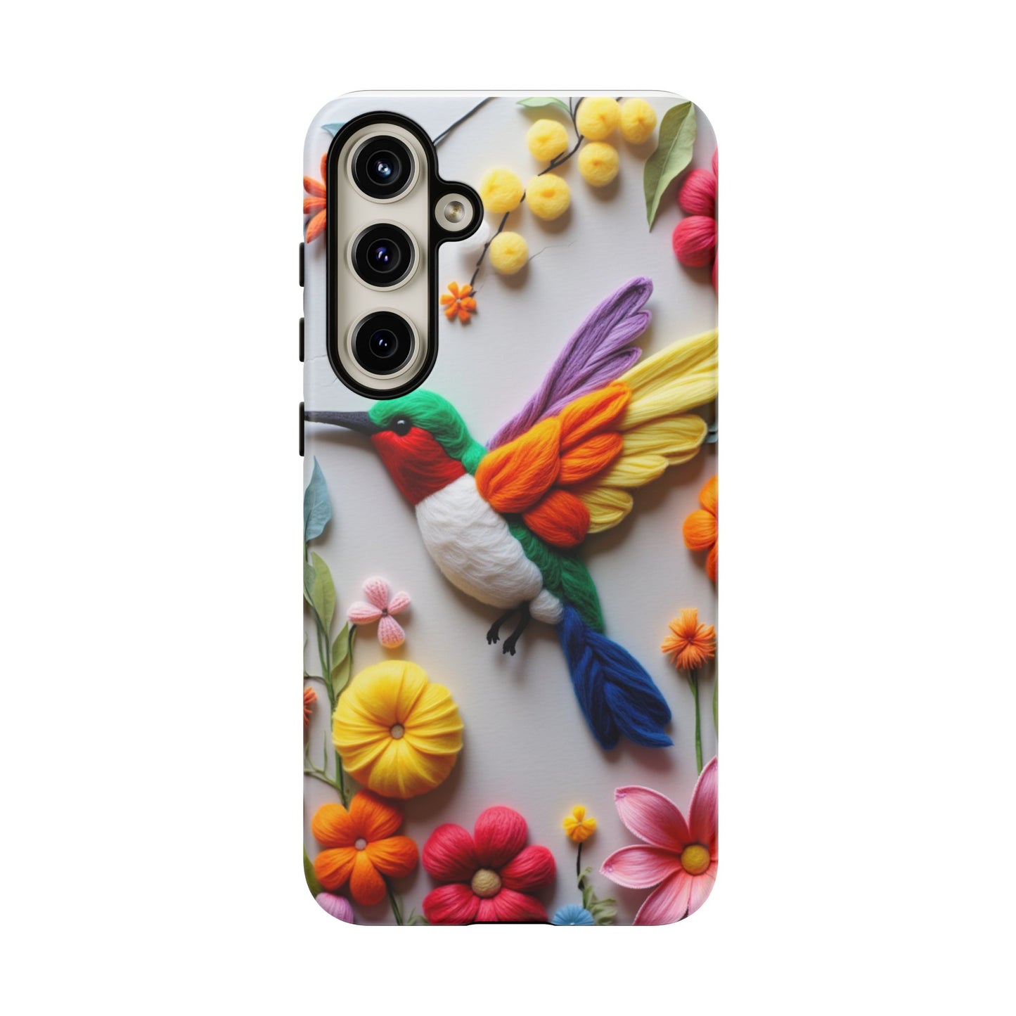 Elegant Hummingbird with Floral Mosaic Design | Nature's Artistic Vibes | iPhone 16 Pro