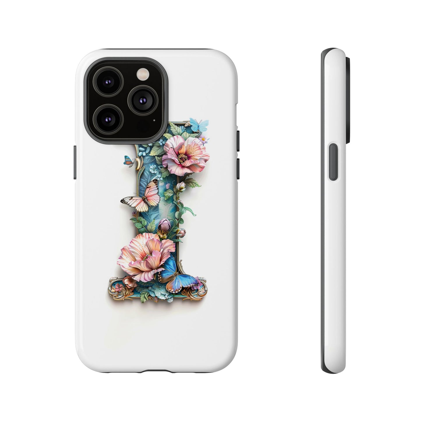 Floral Letter I Phone Case β Personalized Aesthetic Cover for iPhone, Samsung & Google Pixel