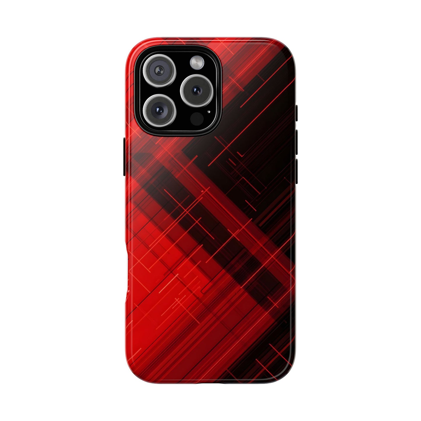 Abstract Red and Black Geometric Pattern