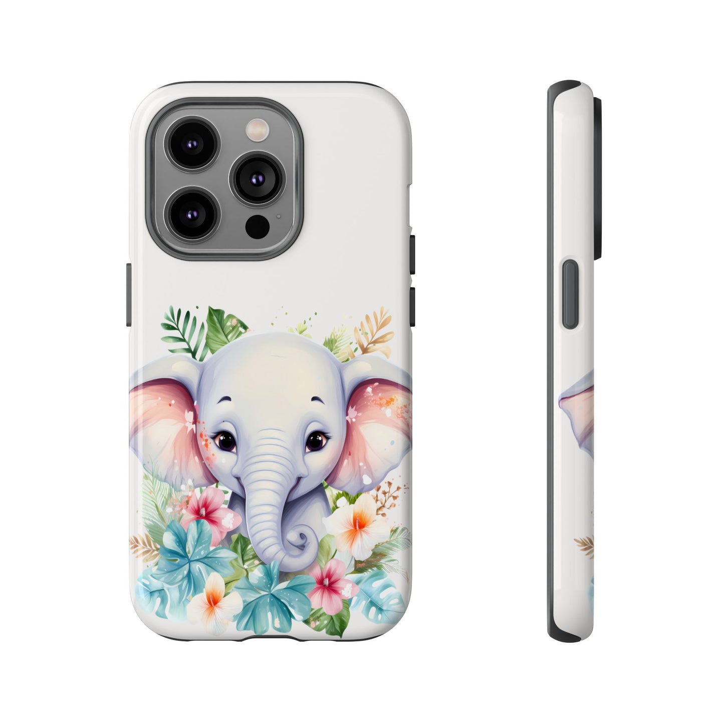 Adorable Baby Elephant Mobile Cover – Floral Fantasy Art