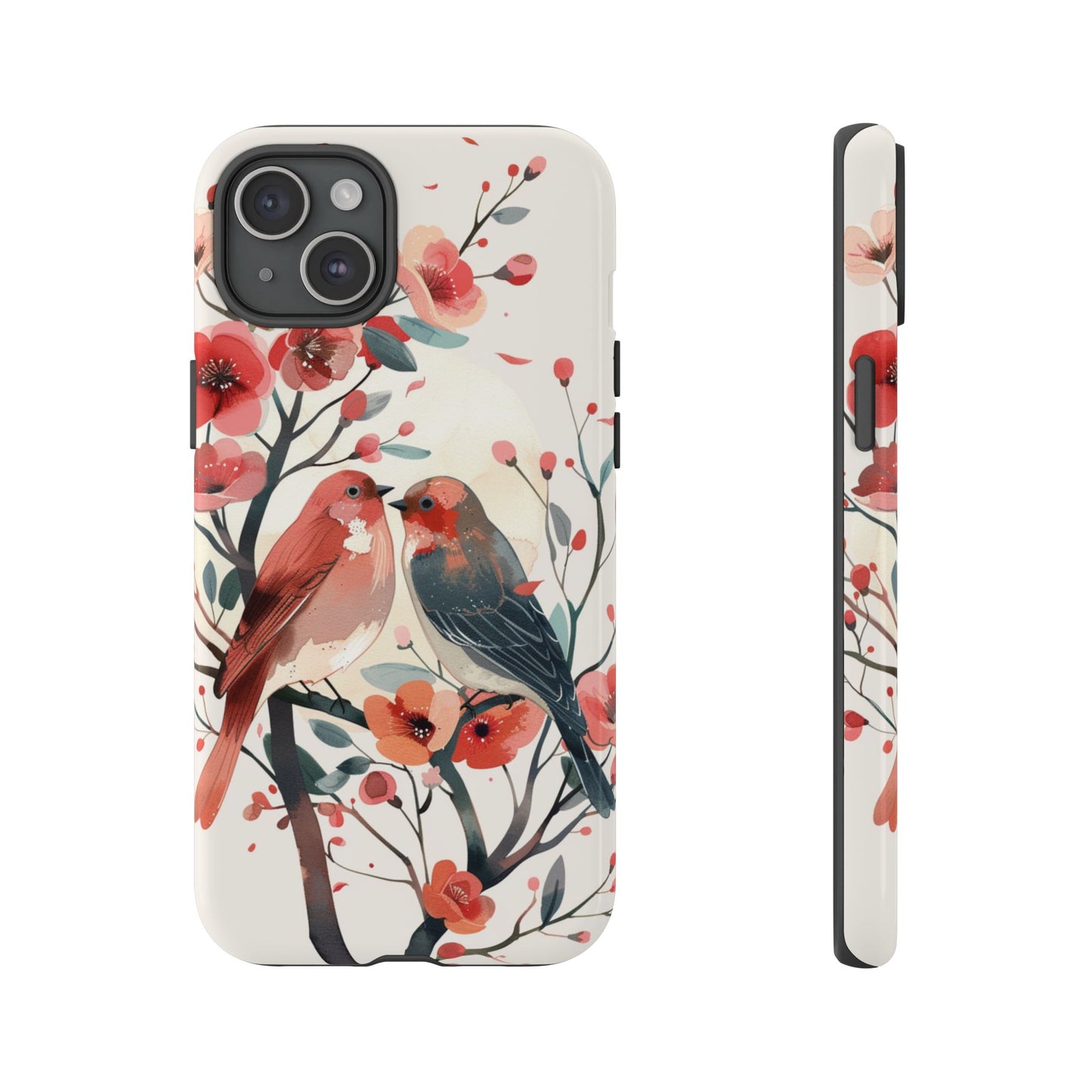 Floral Birds Phone Case β Elegant Nature-Inspired Design for iPhone, Samsung & Google Pixel