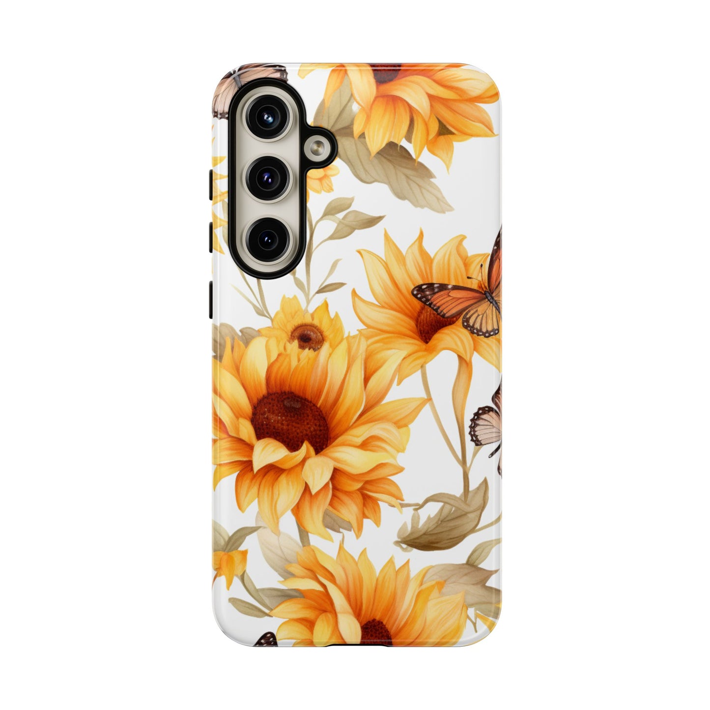 Sunflower & Butterfly Aesthetic Mobile Case – Bright & Nature-Inspired