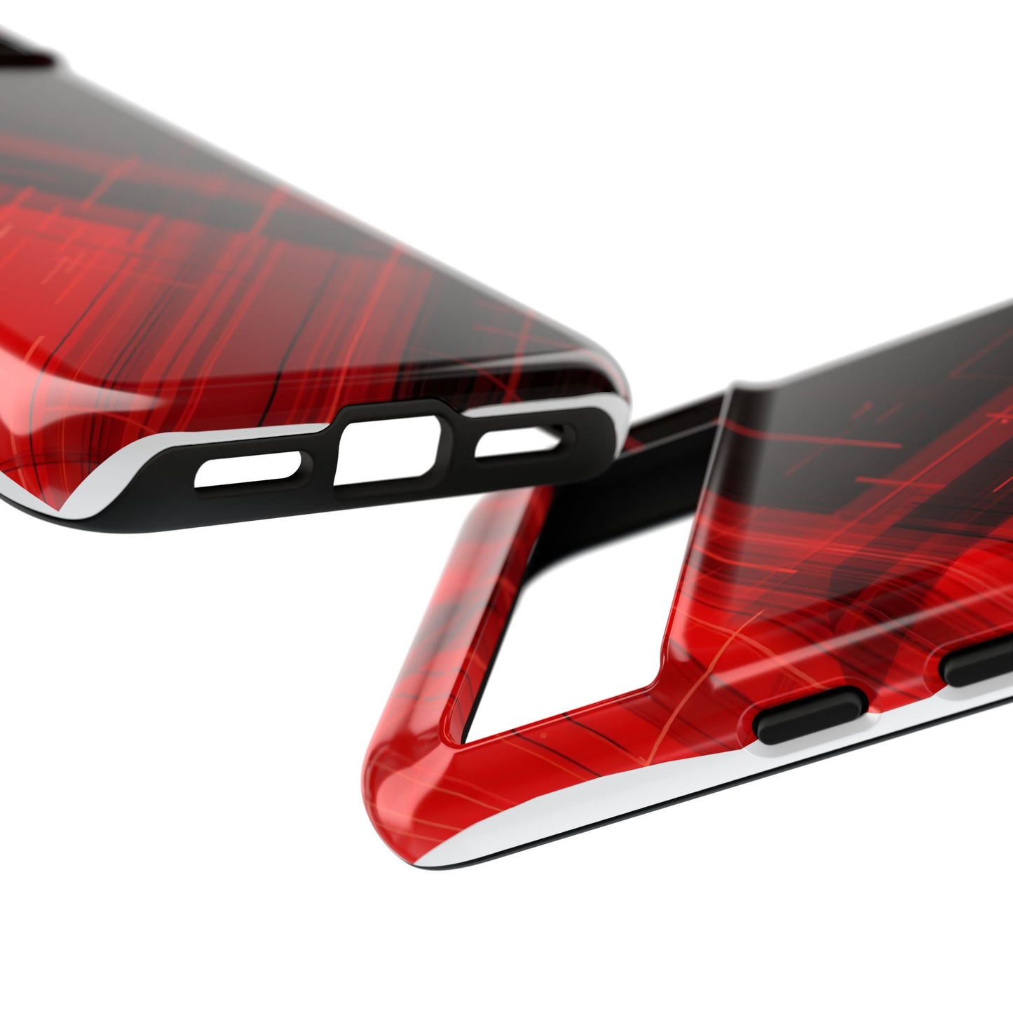 Abstract Red and Black Geometric Pattern