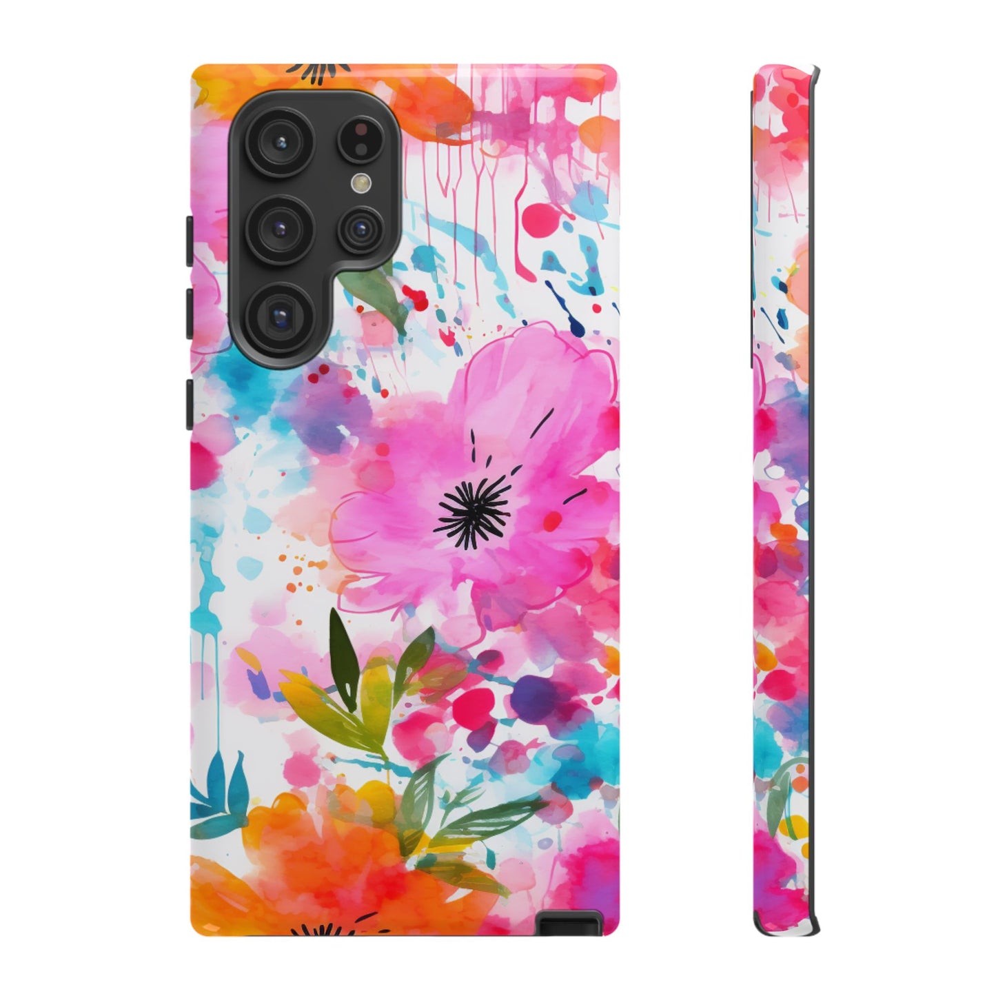 Vibrant Watercolor Floral Phone Case – Artistic & Colorful Design