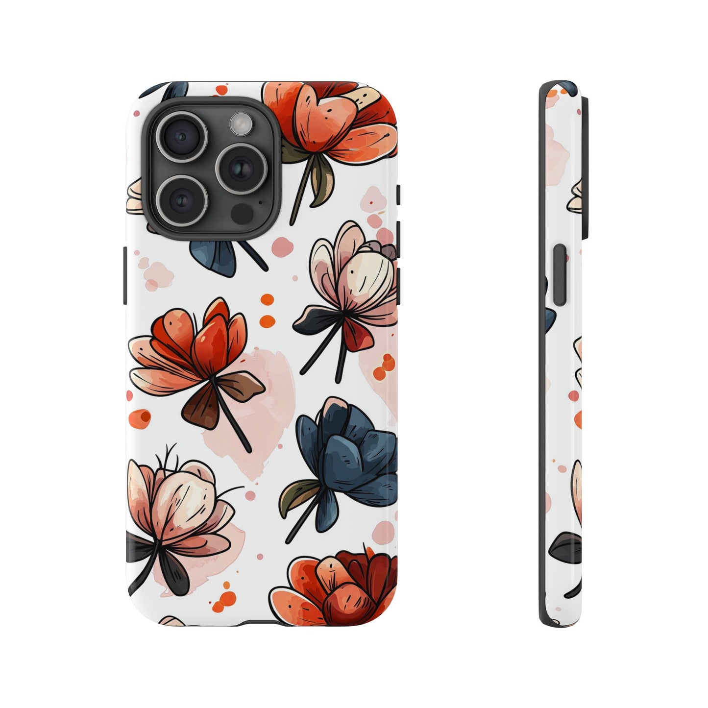 Bold Bloom Watercolor Floral Phone Case for iPhone, Samsung & Google Pixel | Artistic Flower Pattern