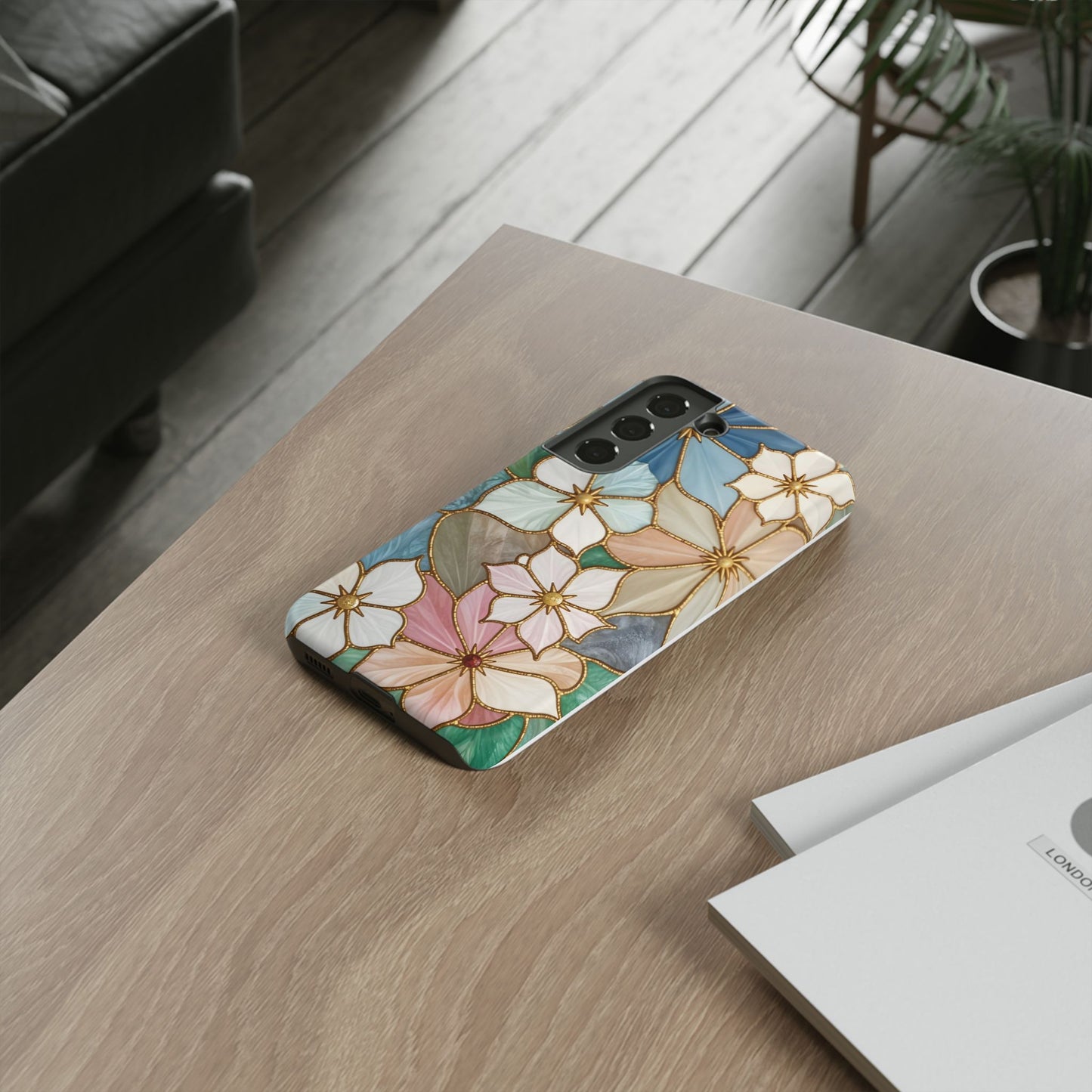 Floral Symphony: Stained Glass Elegance