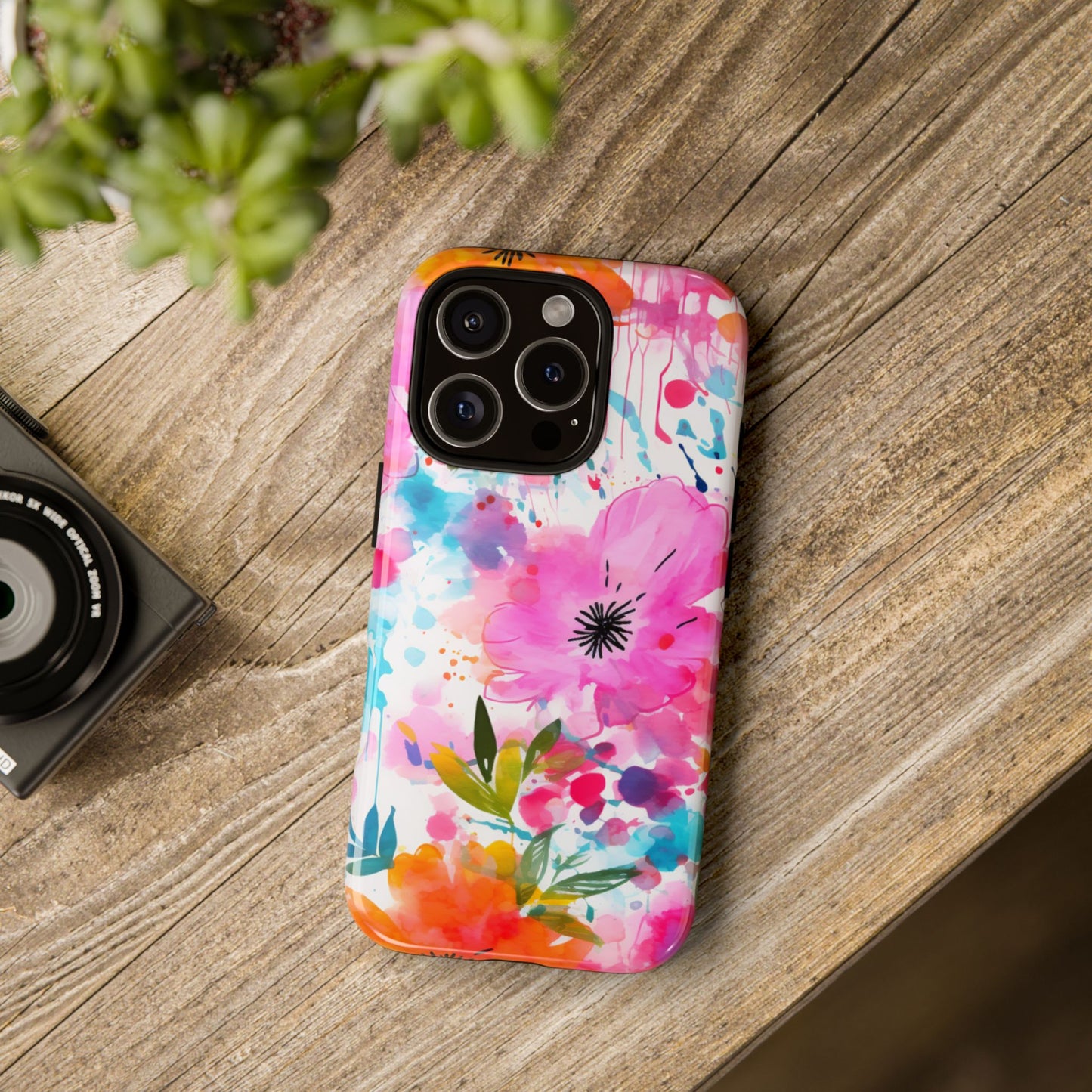 Vibrant Watercolor Floral Phone Case – Artistic & Colorful Design