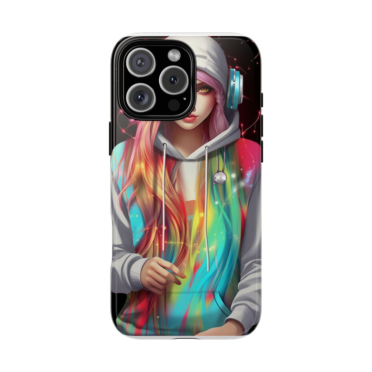Anime Girl Phone Case - Cute Aesthetic Cover for iPhone, Samsung & Google Pixel, Girly Phone Case, Kawaii Phone Case, Anime Lover Gift