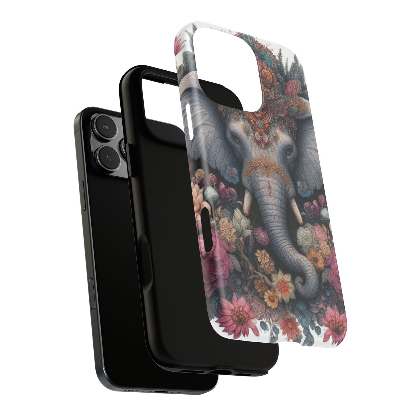 Regal Ornate Elephant Mobile Cover – Majestic Bohemian Art