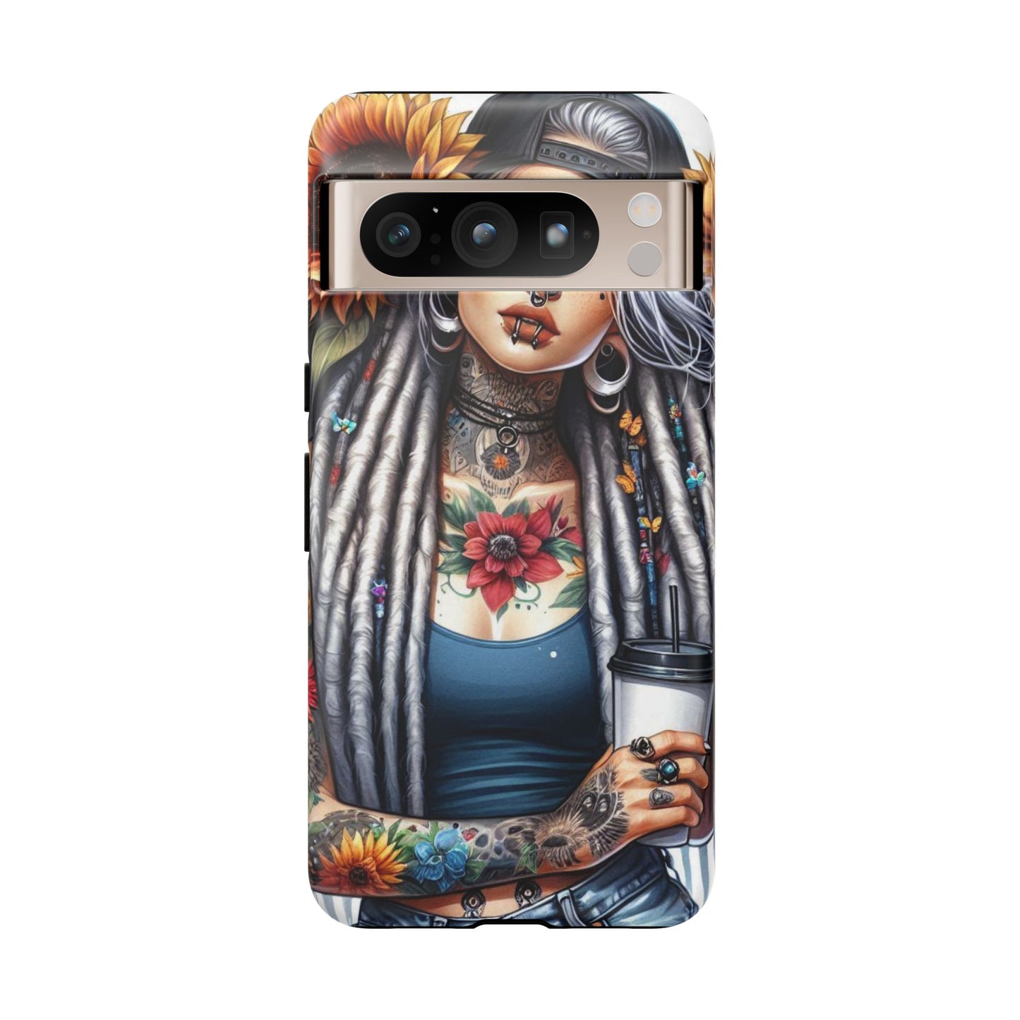 Sunflower Queen – Boho Rebel Tattoo Mobile Cover