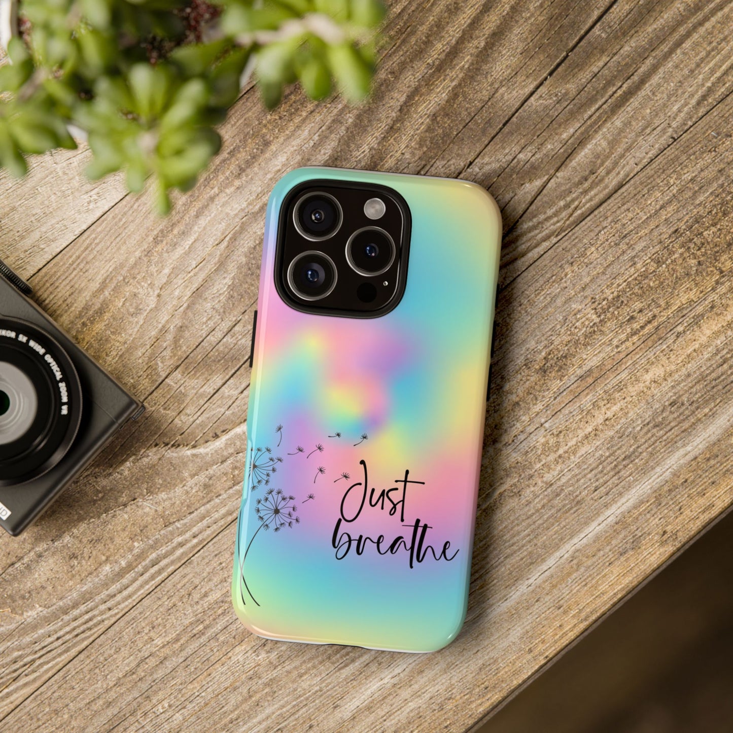 Just Breathe Phone Case - Aesthetic Minimalist Cover for iPhone, Samsung & Google Pixel