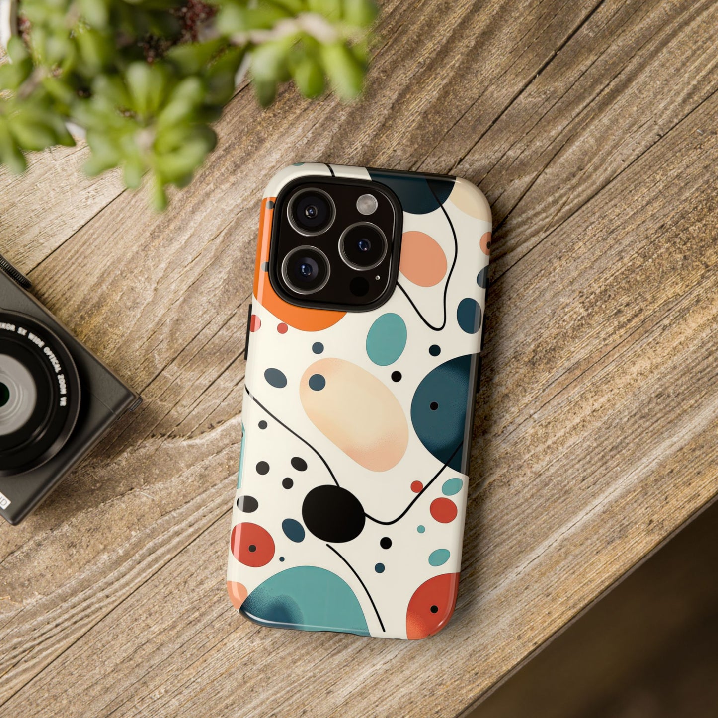 Retro Pop Pebbles – Abstract Vibe Phone Case for iPhone, Samsung & Pixel
