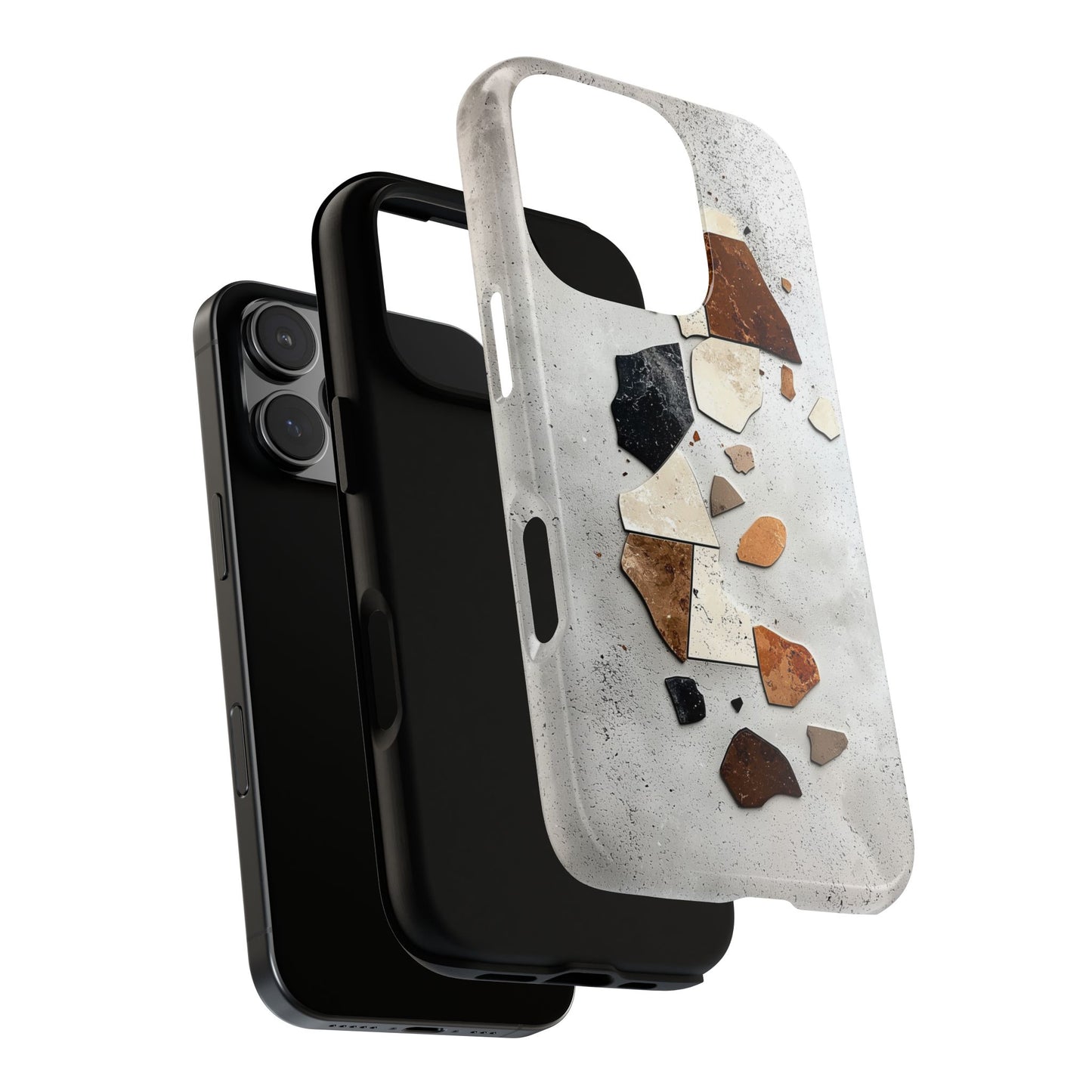 Modern Terrazzo Fragments Phone Case β Earthy & Minimalist for iPhone, google Pixel & Samsung